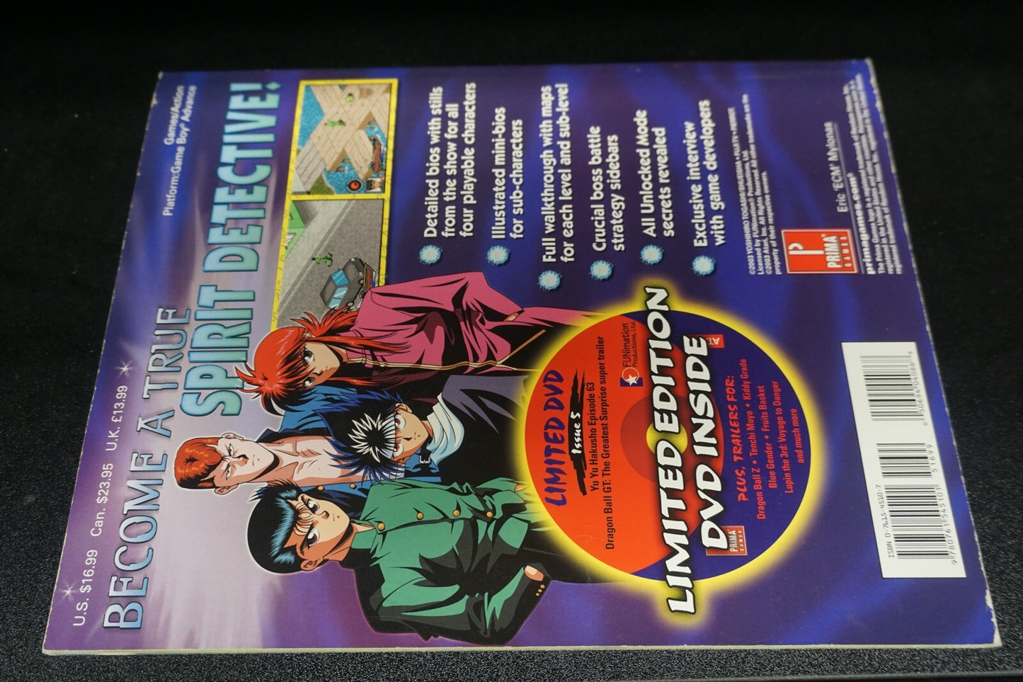 Yu Yu Hakusho Spirit Detective Prima W/ Dvd Strategy Guide Playstation 2