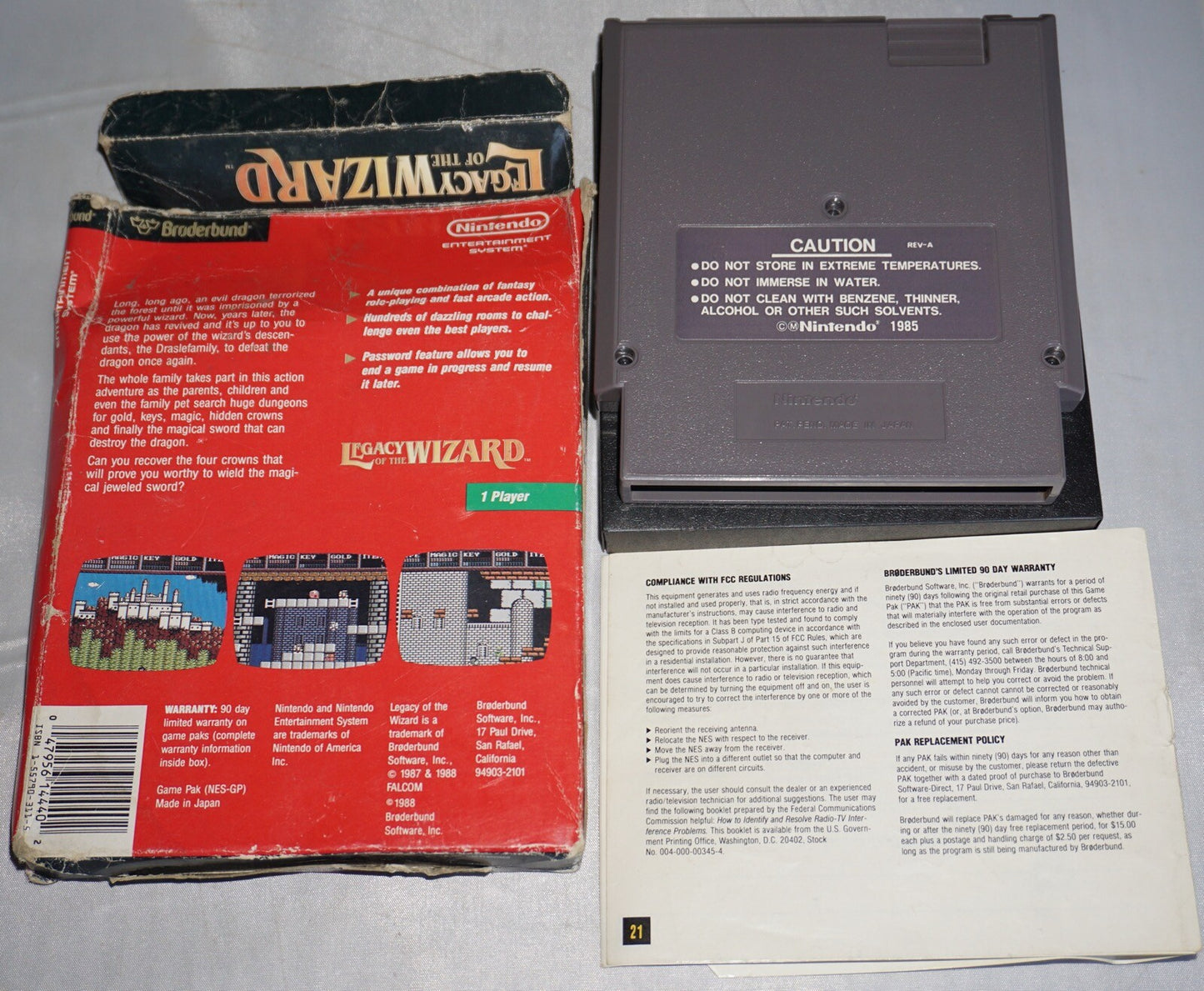 Legacy of the Wizard (Nintendo NES) Complete in Box CIB