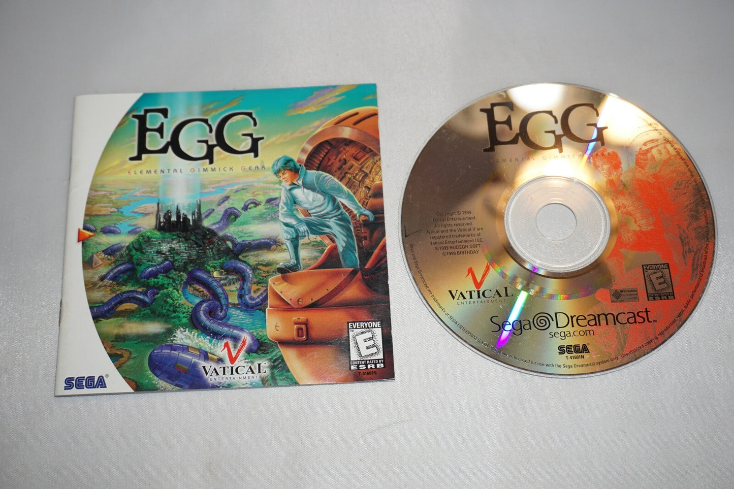 EGG: Elemental Gimmick Gear (Sega Dreamcast) with Manual Tested
