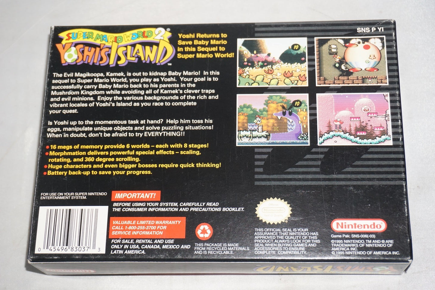 Yoshi's Island (Super Nintendo SNES) Complete in Box CIB