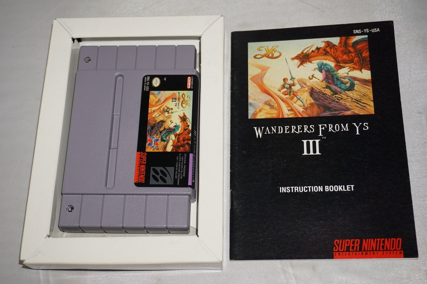 Ys III: Wanderers From Y's (Super Nintendo SNES) Complete in Box CIB