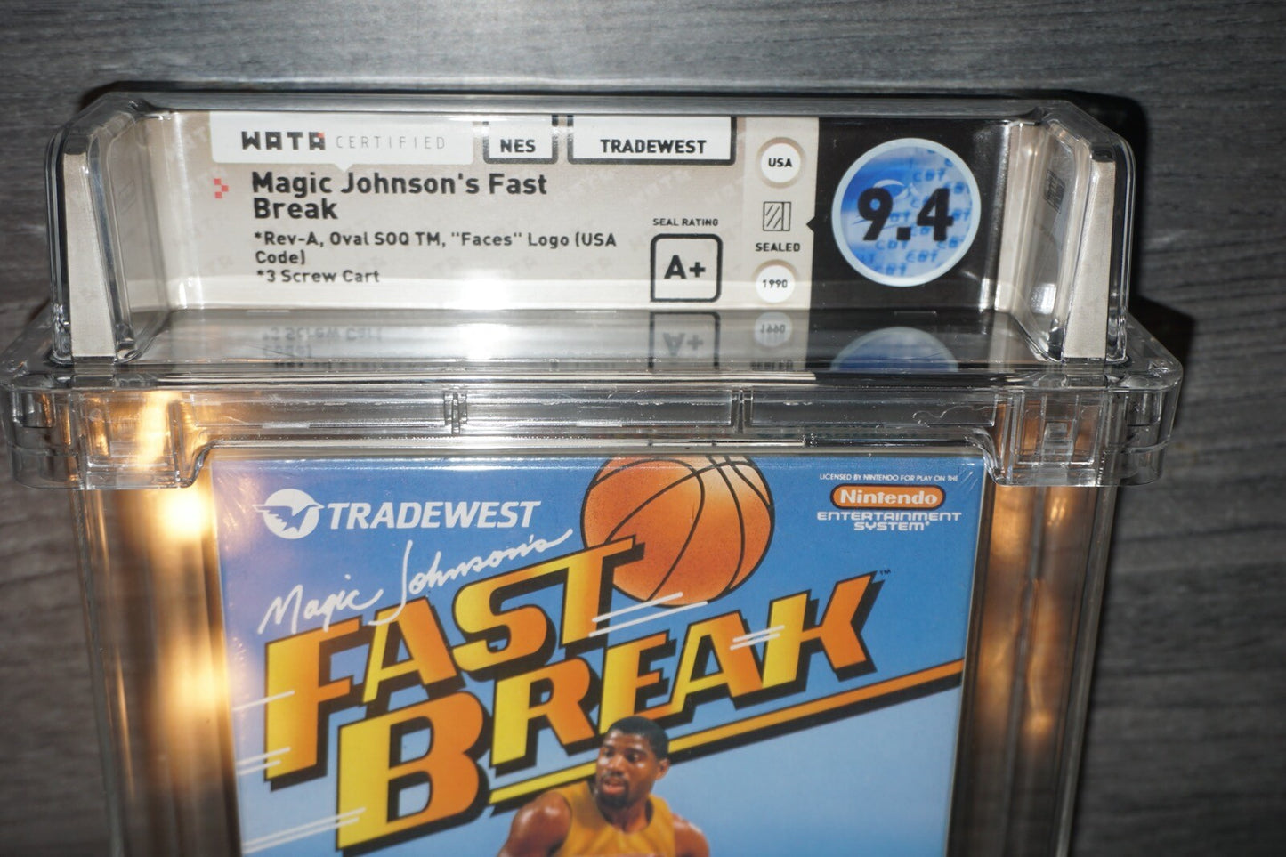 Magic Johnson's Fast Break (Nintendo NES) WATA 9.4 A+ NEW Factory Sealed