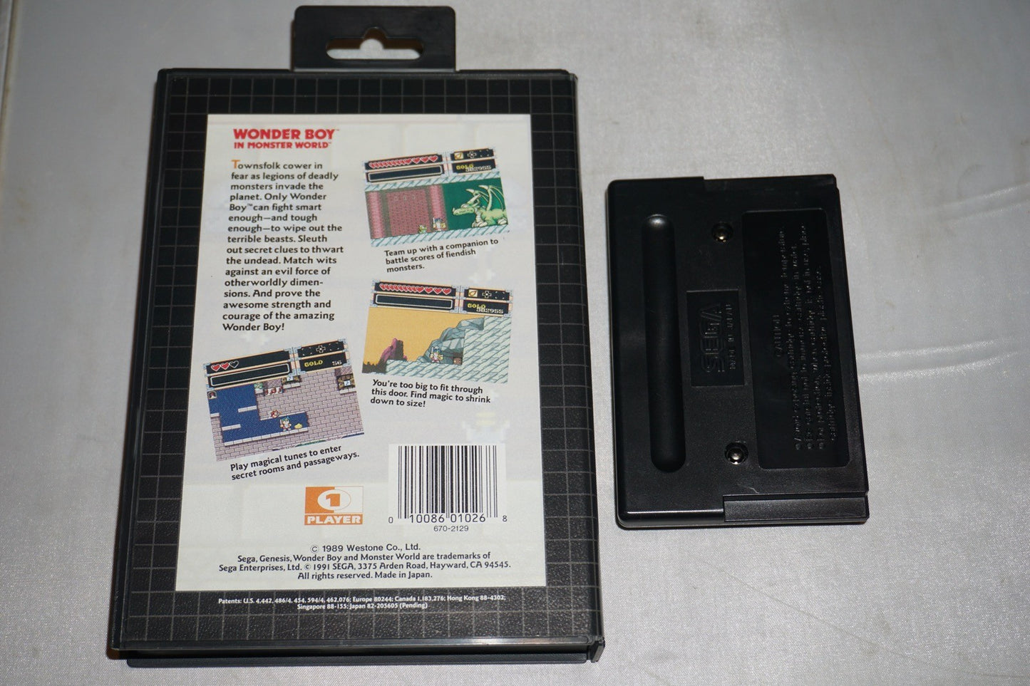 Wonder Boy In Monster World (Sega Genesis) with Case No Manual