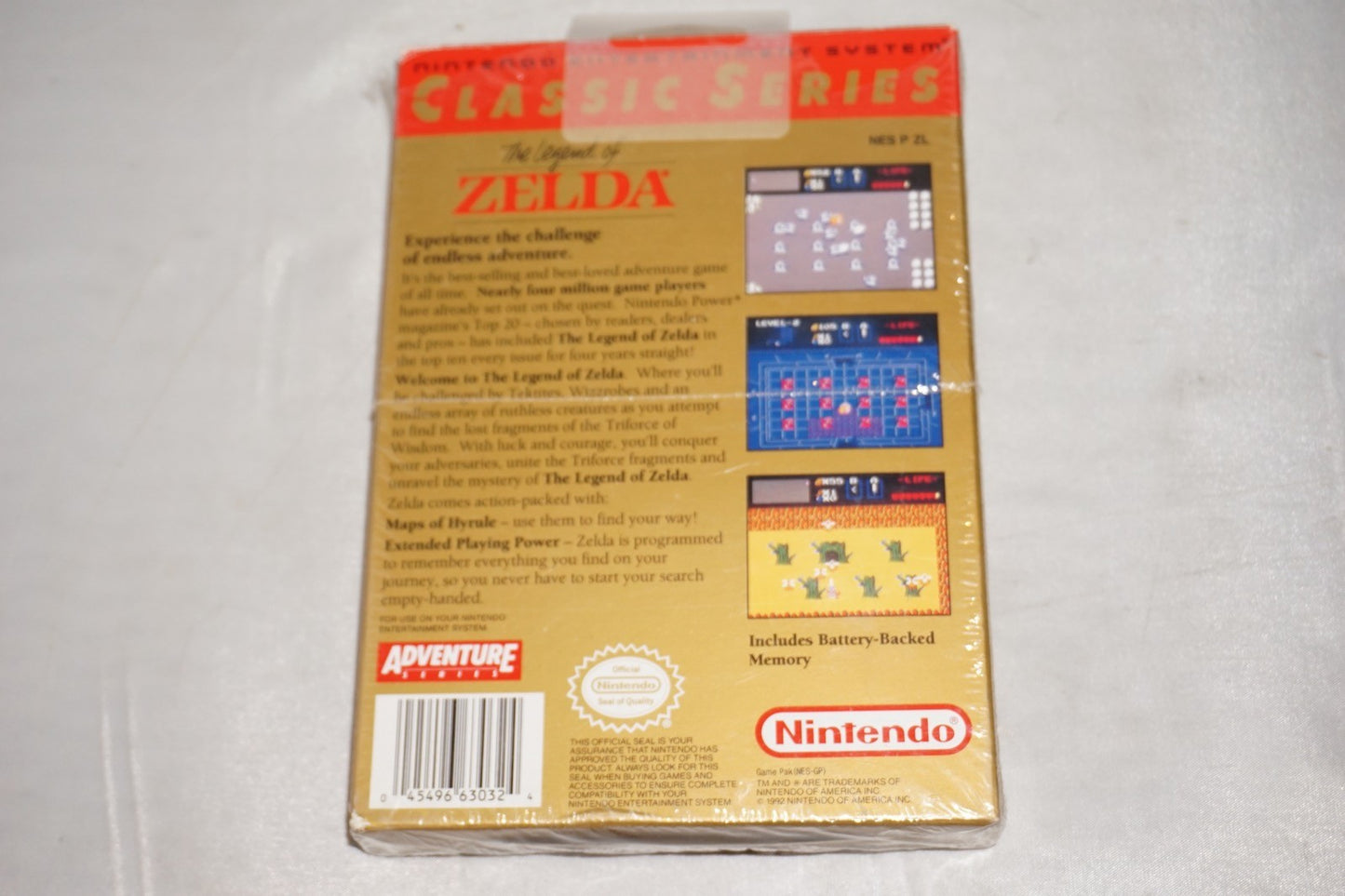 Legend of Zelda Classic Grey (Nintendo NES) Complete in Box CIB