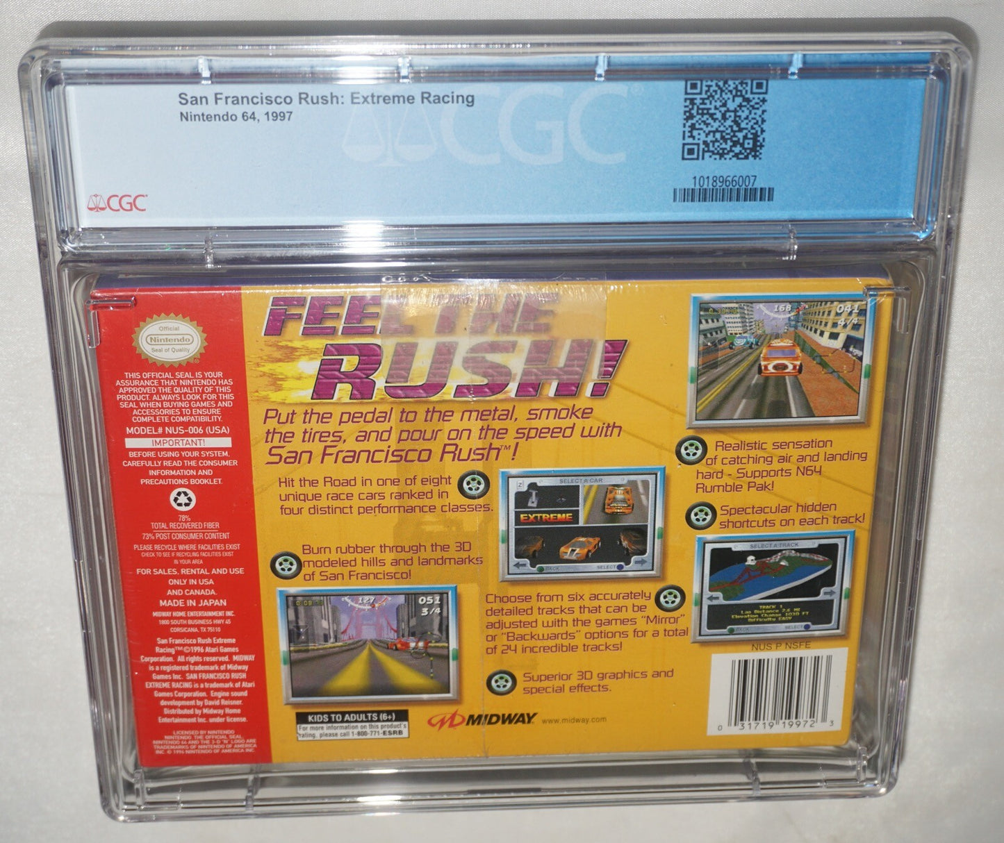 San Francisco Rush Extreme Racing (Nintendo 64 N64) CGC 9.2 A NEW Sealed