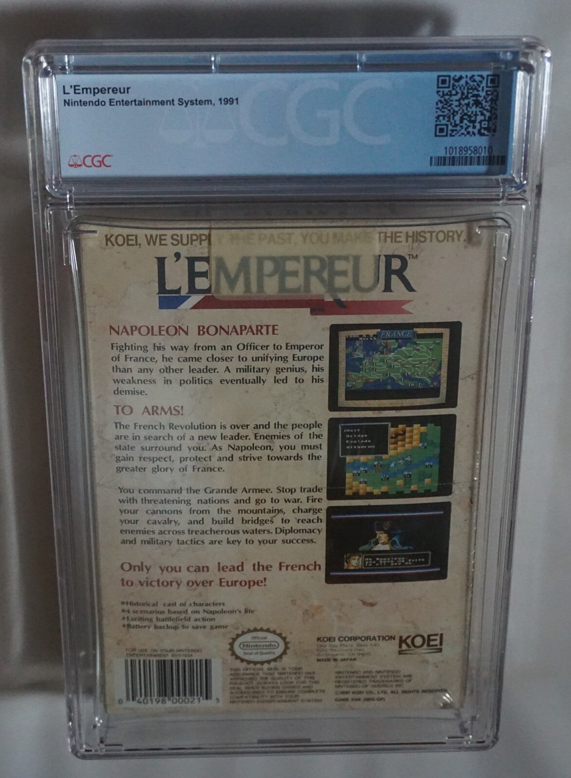 L'Empereur (Nintendo NES) CGC 9.4 A+ NEW Sealed