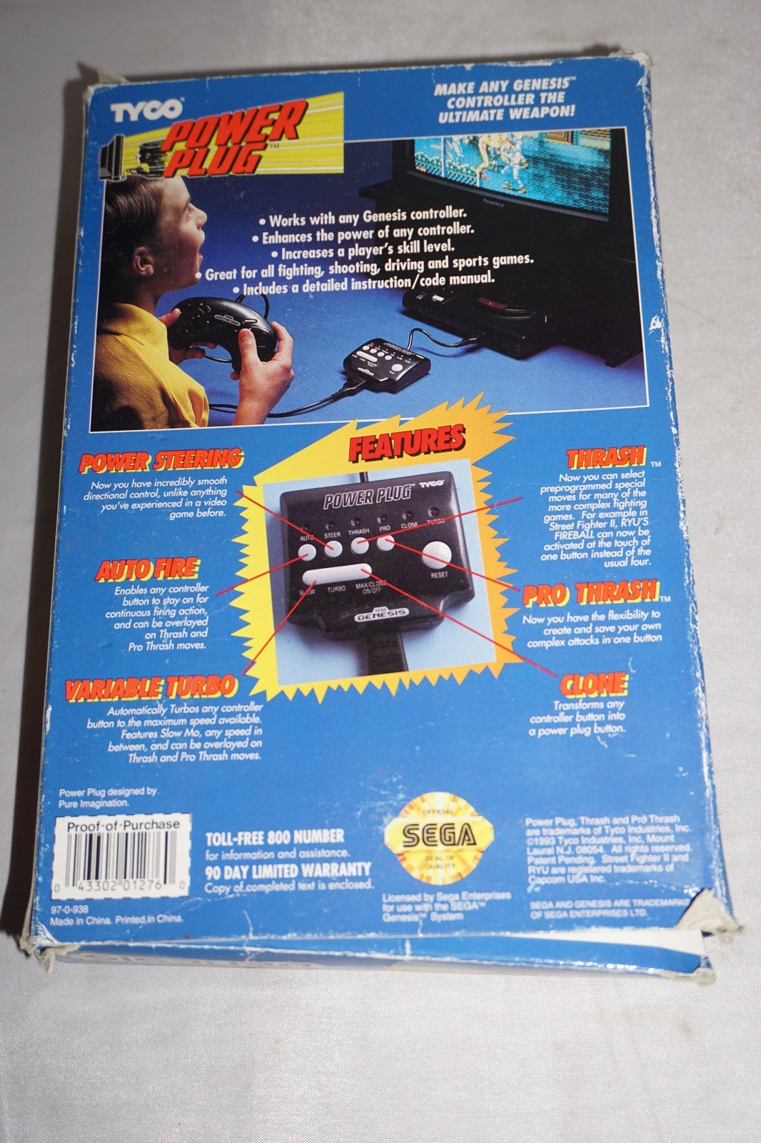 Tyco Power Plug (Sega Genesis) Complete in Box CIB