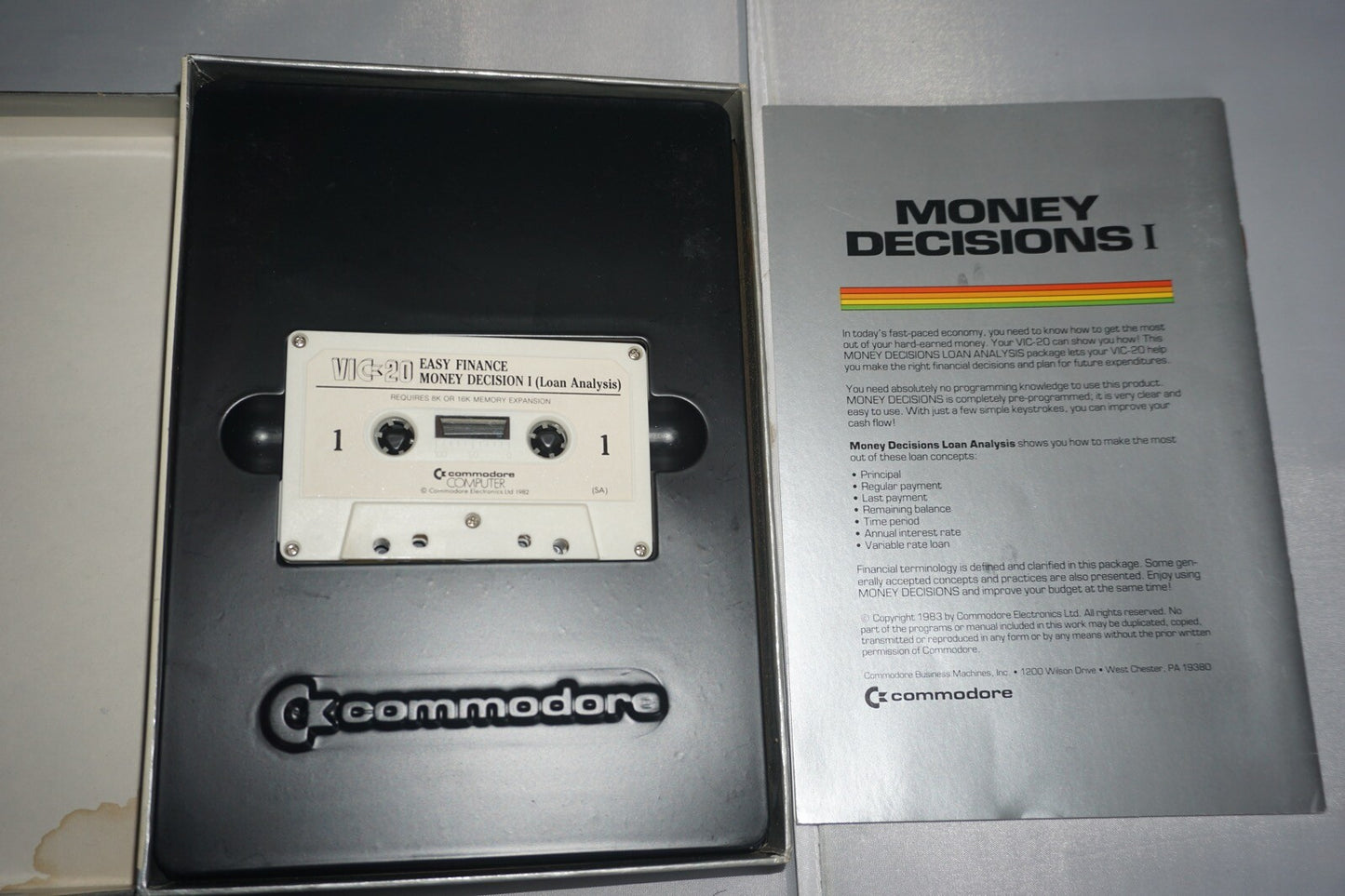 Money Decisions I (Commodore 64) Complete in Box CIB