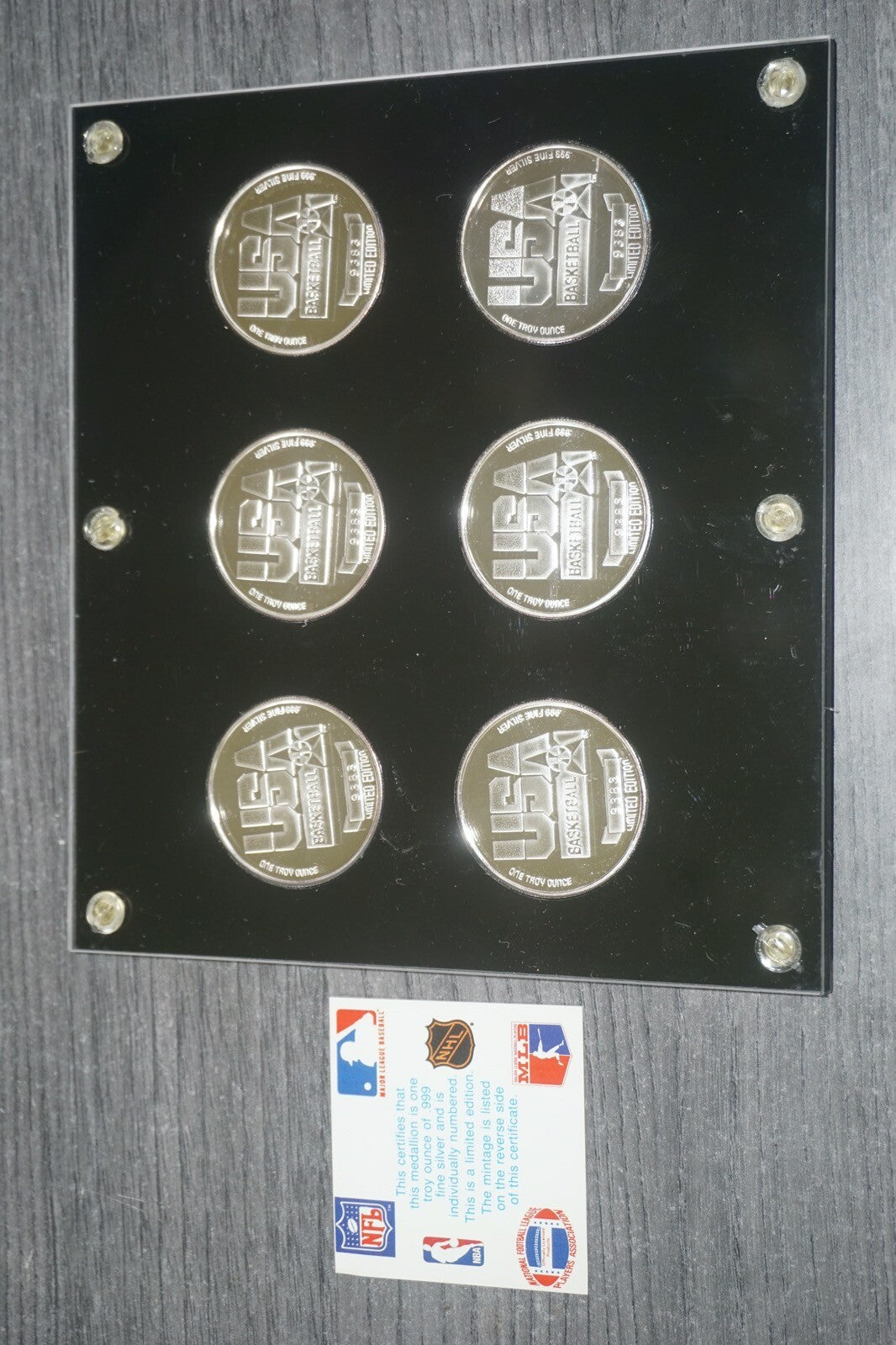 1992 USA Basketball DREAM TEAM Matched Number Set of 6 #4-9 Silver Coin