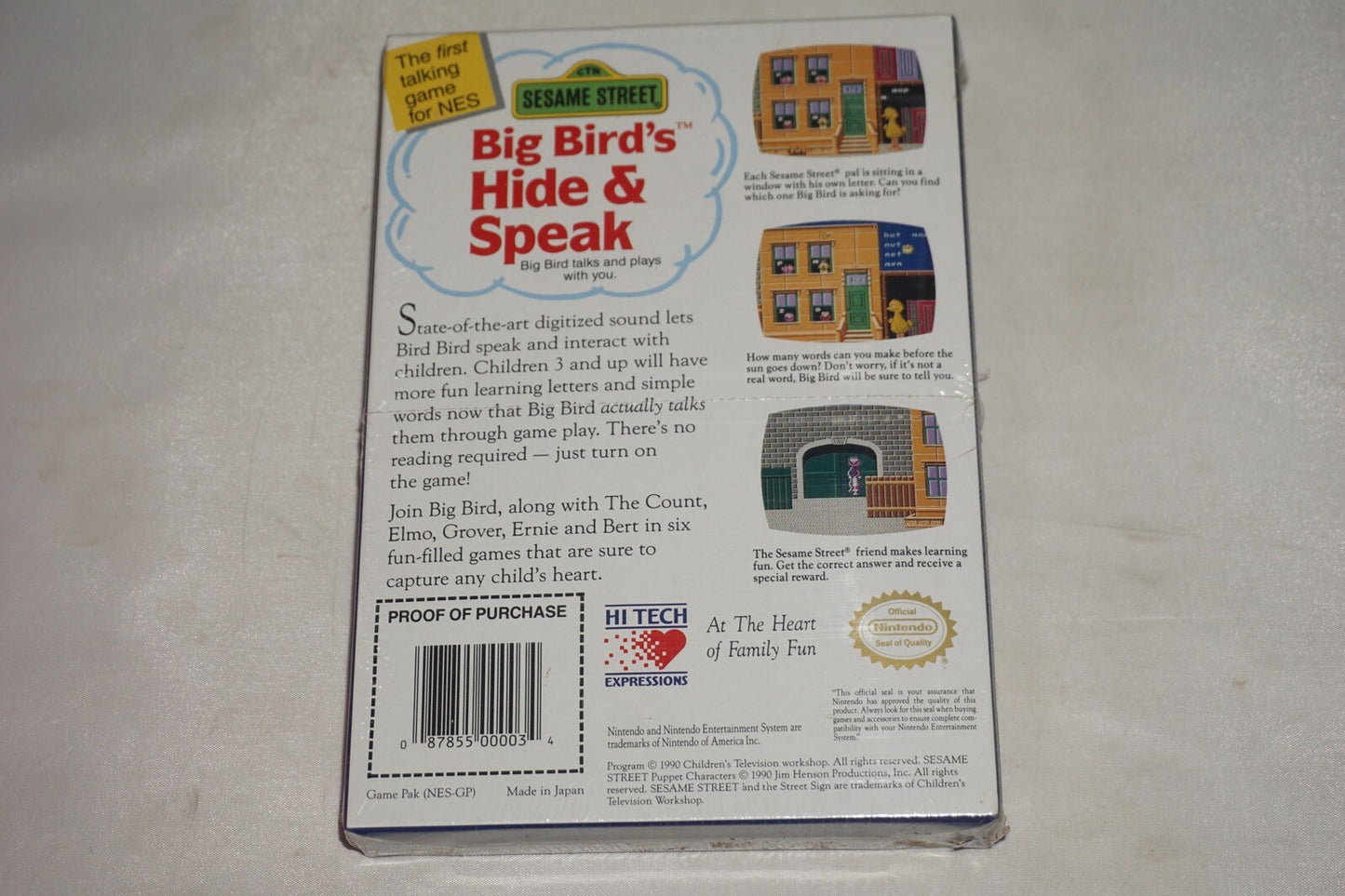 Sesame Street Big Bird's Hide & Speak (Nintendo NES) NEW Factory Sealed