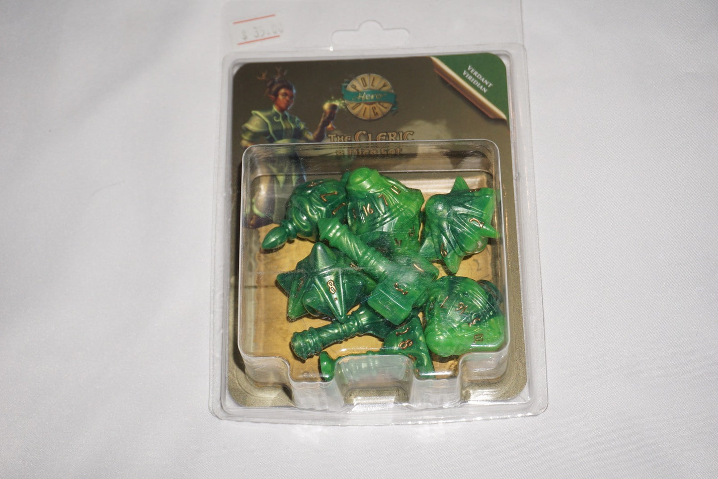 PolyHero Cleric 8 Dice Set Verdant Viridian NEW Sealed