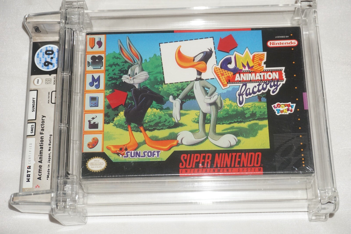 Acme Animation Factory MIJ (Super Nintendo SNES) NEW Sealed WATA 9.0 A