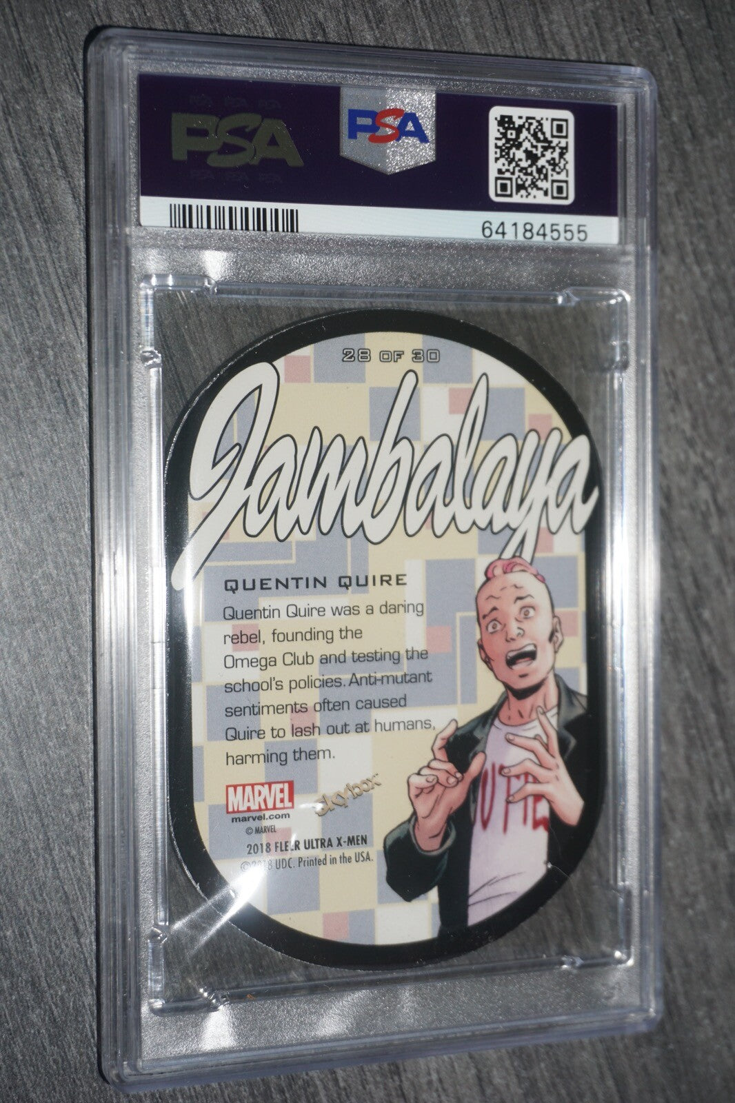 Quentin Quire 2018 Fleer Ultra X-Men Jambalaya #28 Nm Mt Psa 8