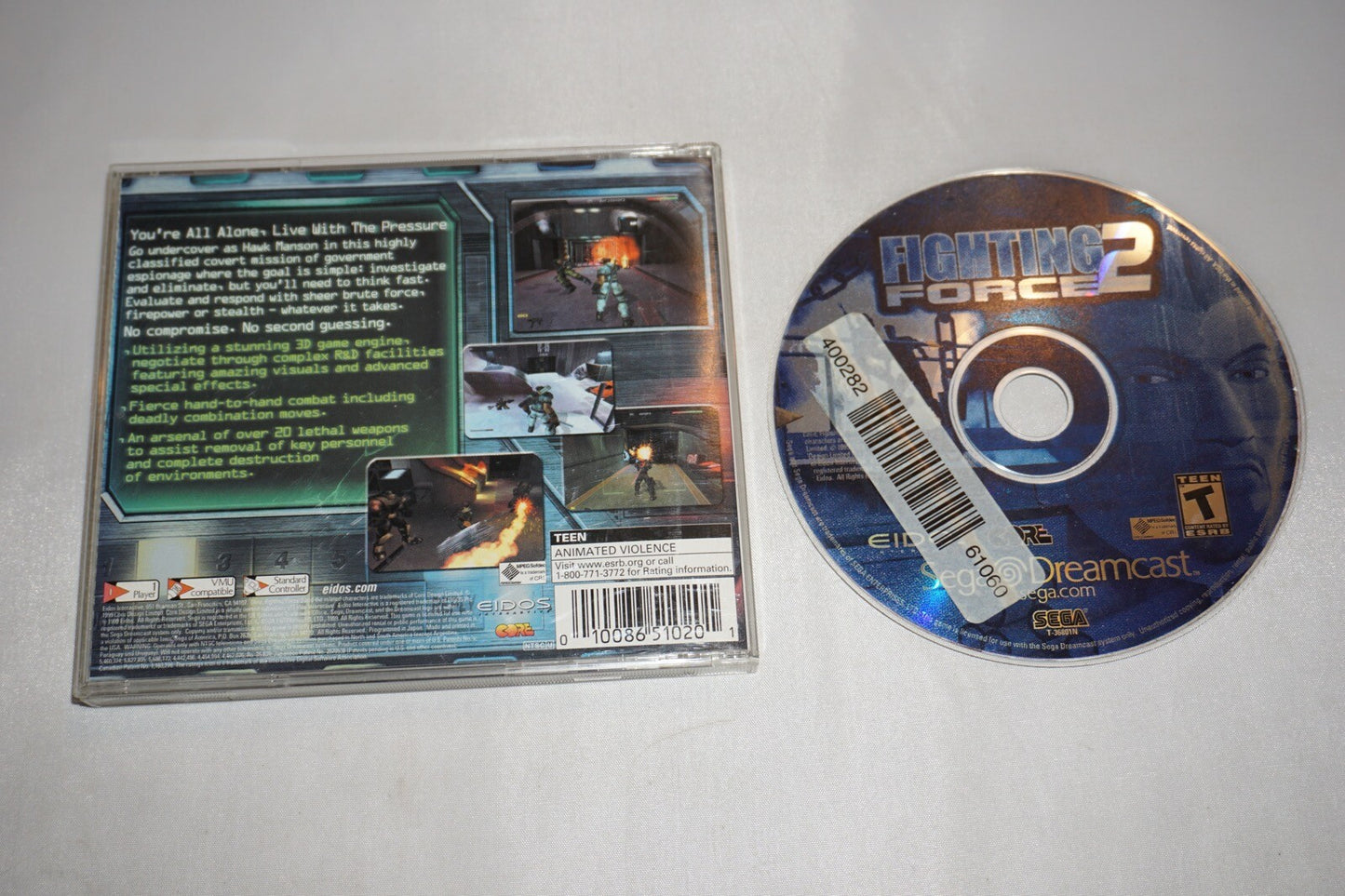 Fighting Force 2 (Sega Dreamcast) with Case Tested