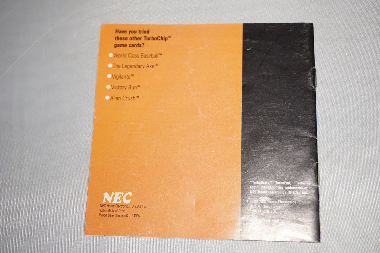 Dungeon Explorer (Turbo Grafx 16 Turbografx tg16) Manual ONLY NO GAME