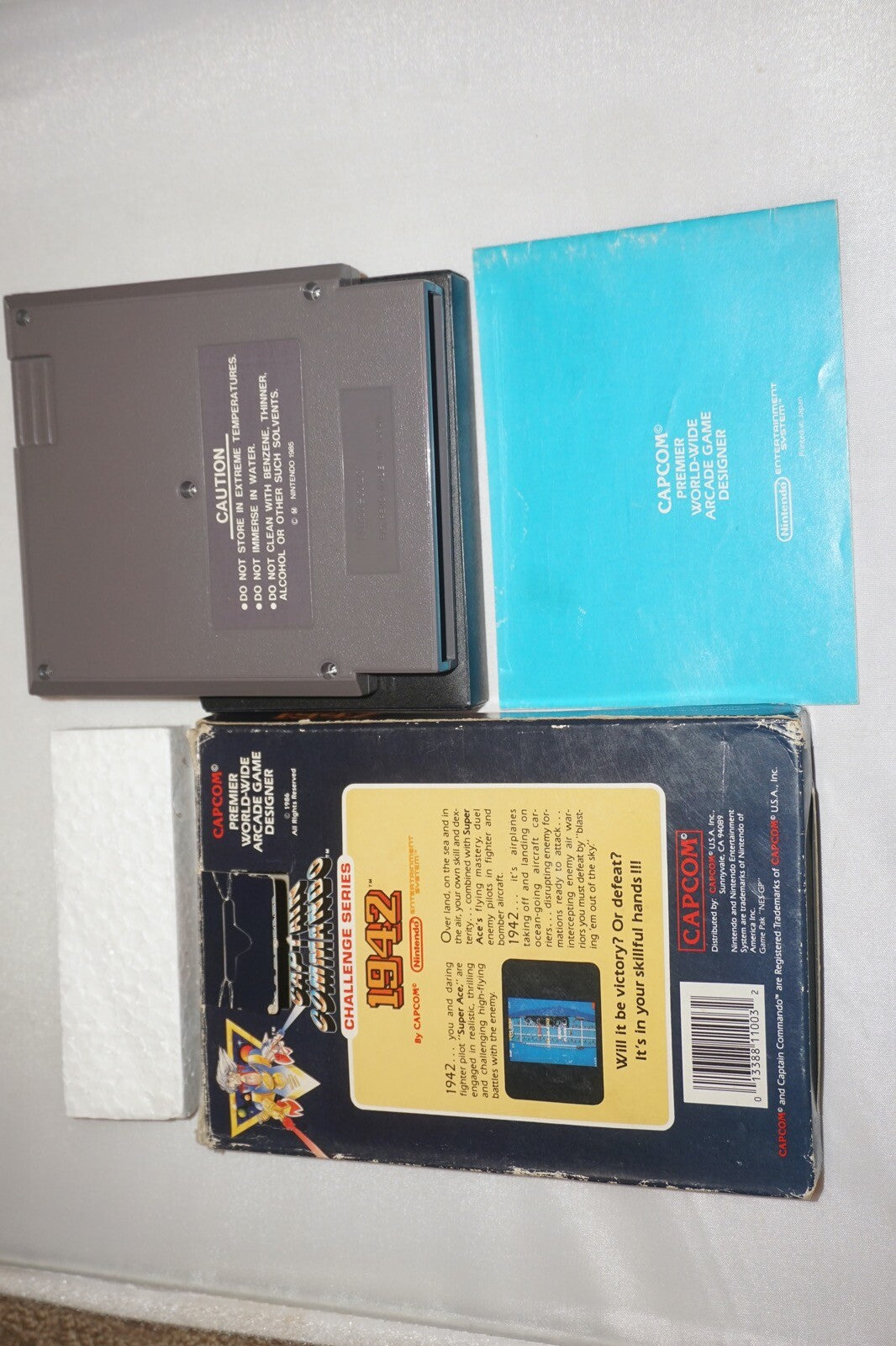1942 HANGTAB (Nintendo NES) Complete in Box CIB First Print Non Rev A