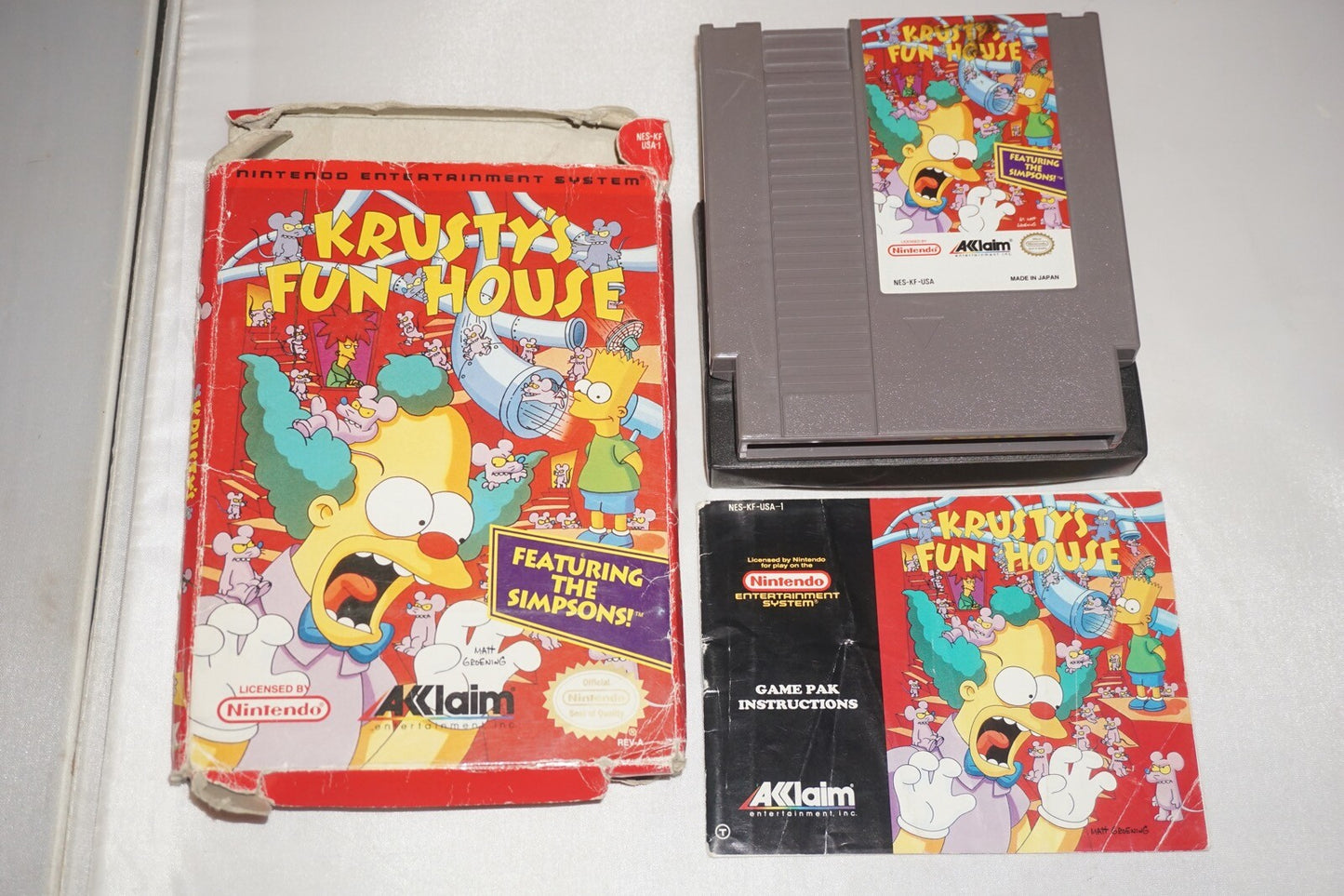 Krusty's Fun House (Nintendo NES) Complete in Box CIB