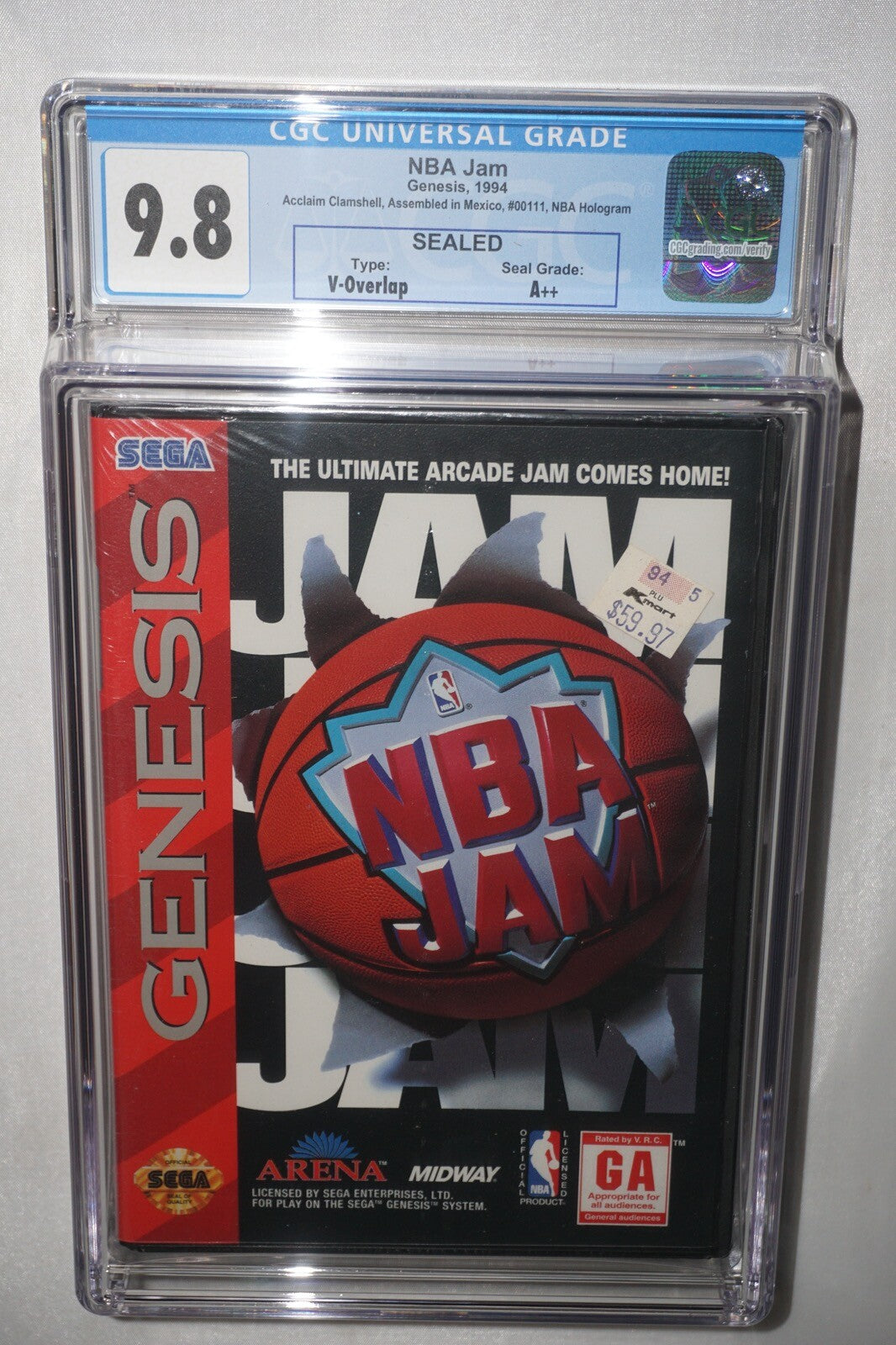 NBA Jam (Sega Genesis) CGC 9.8 A++ NEW Sealed
