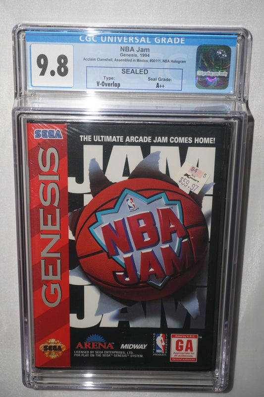 NBA Jam (Sega Genesis) CGC 9.8 A++ NEW Sealed