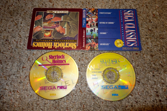 Sega Classics: Arcade Collection 4 in 1 w/ Sherlock Holmes (Sega CD) w/ Case