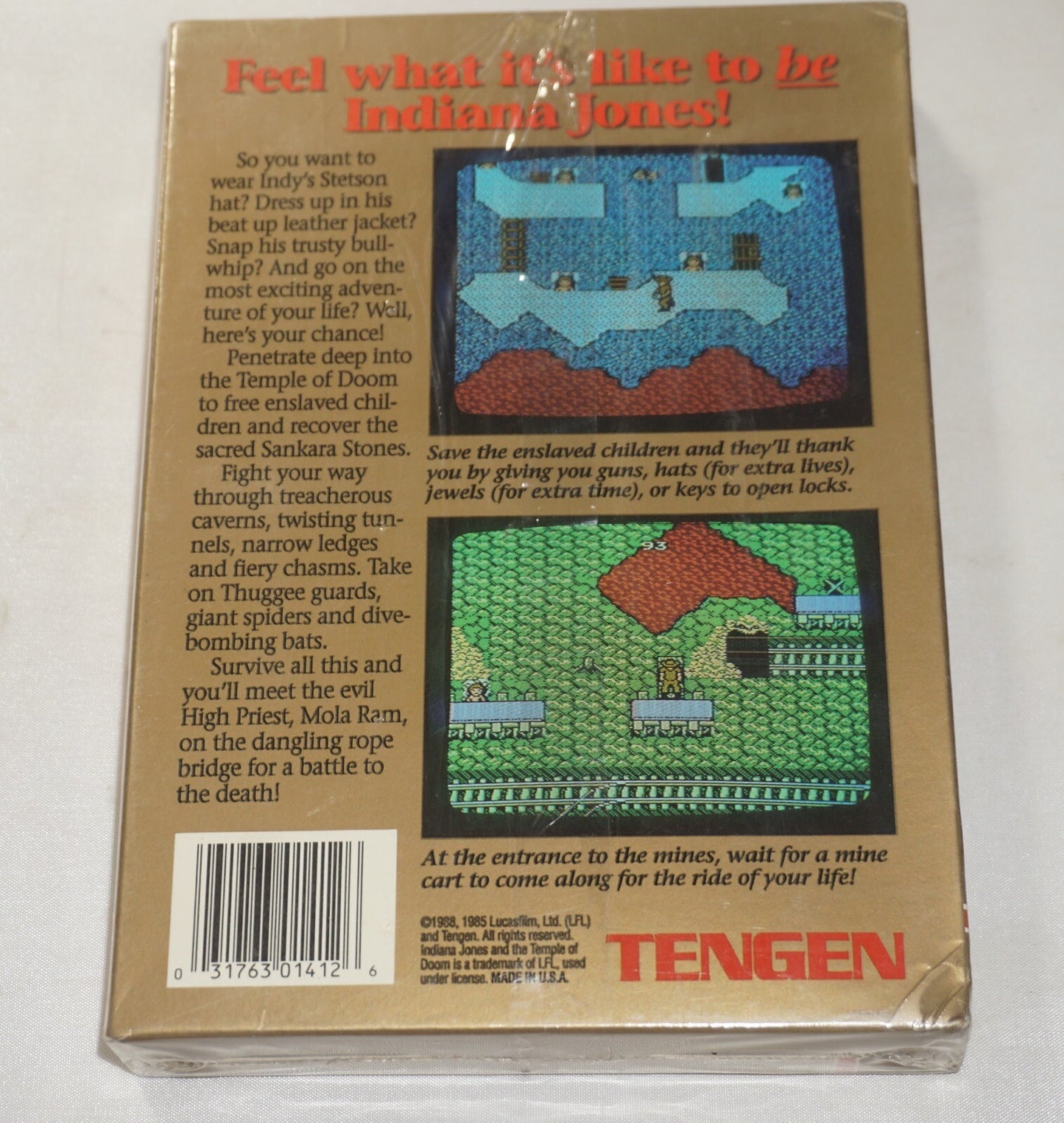 Indiana Jones And The Temple Of Doom (Nintendo NES) NEW Factory Sealed