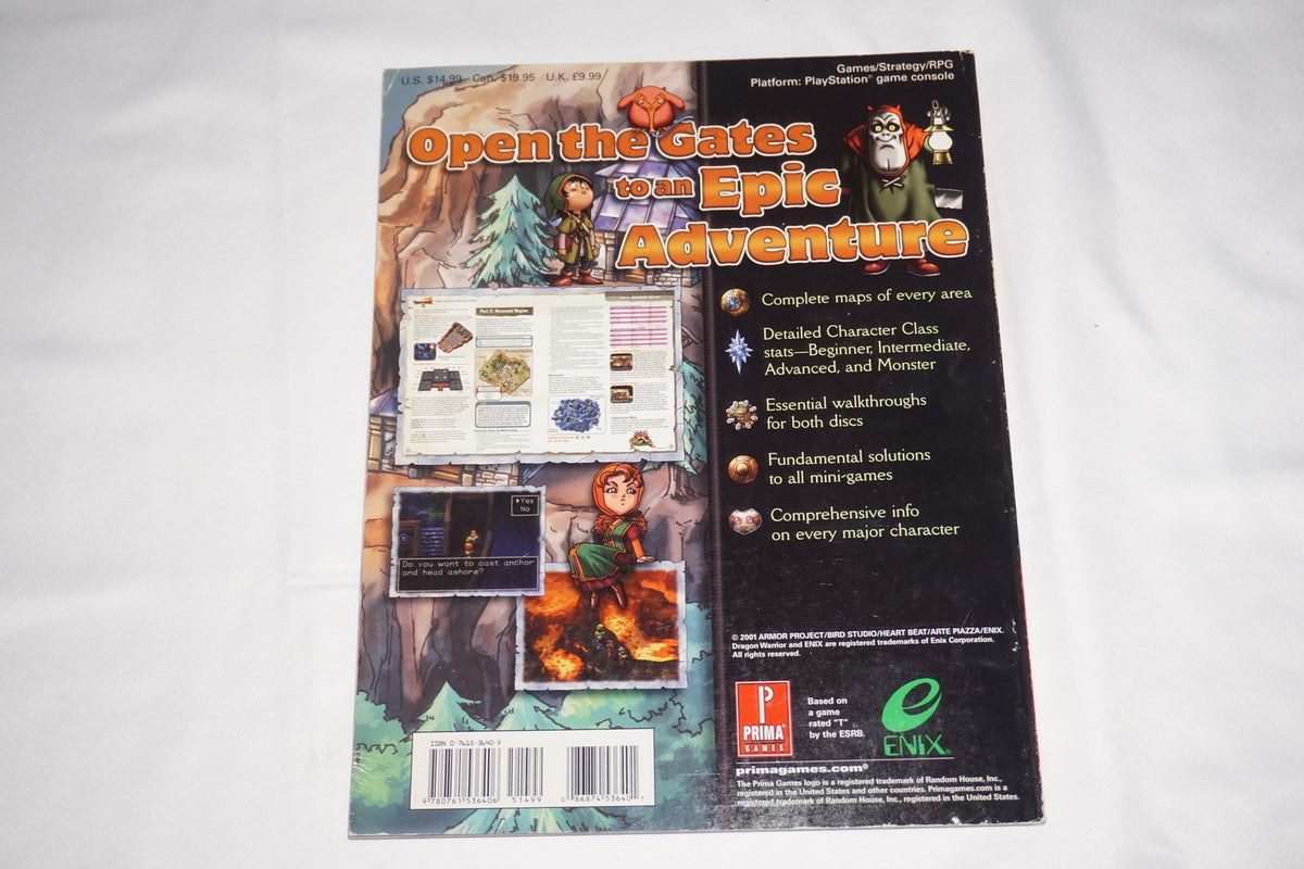 Dragon Warrior VII 7 Prima's Official Strategy Guide Playstation ps1