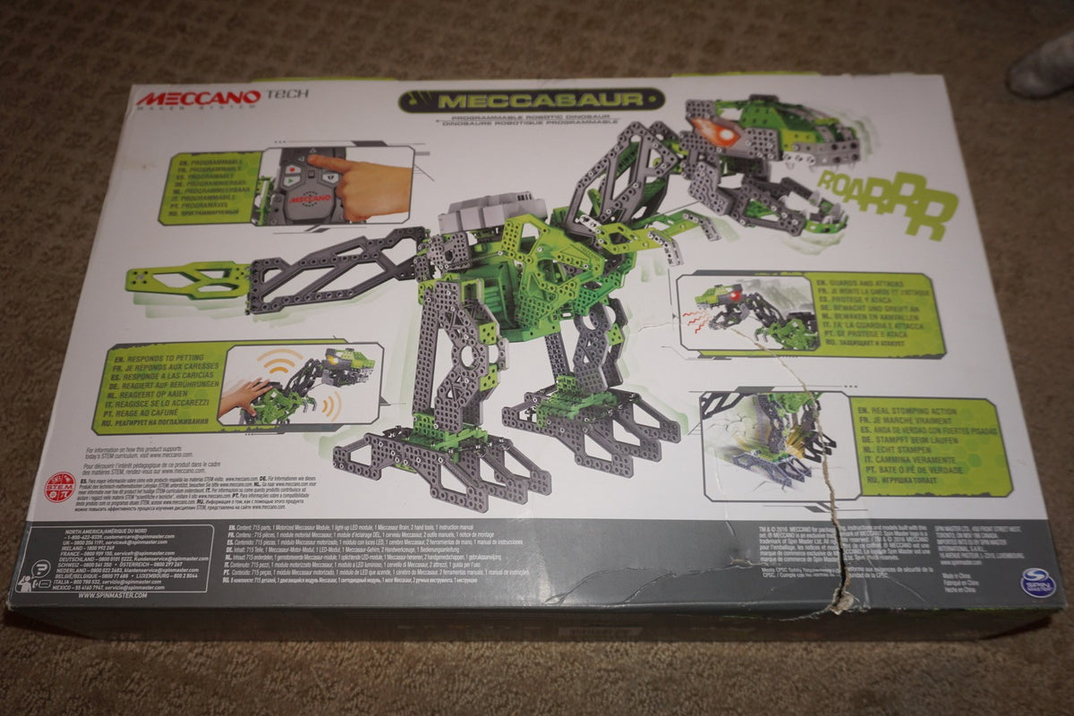 Meccano Meccasaur Gear Building Set - 715 Piece NEW SEALED Dinosaur