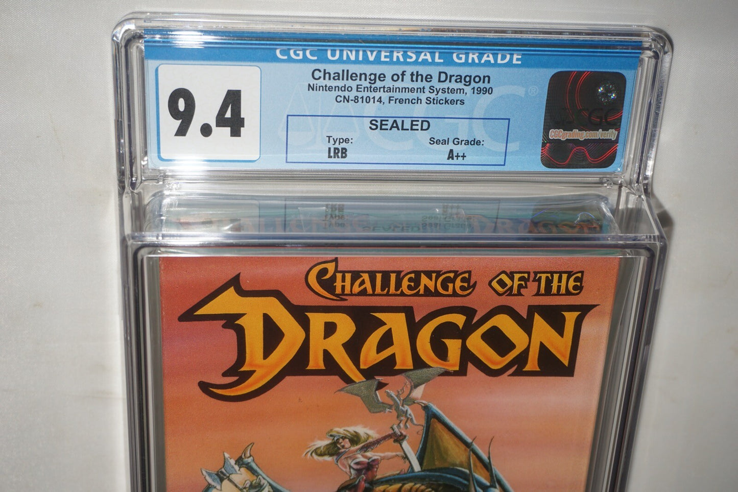 Challenge of the Dragon (Nintendo NES) CGC 9.4 A++ NEW Sealed