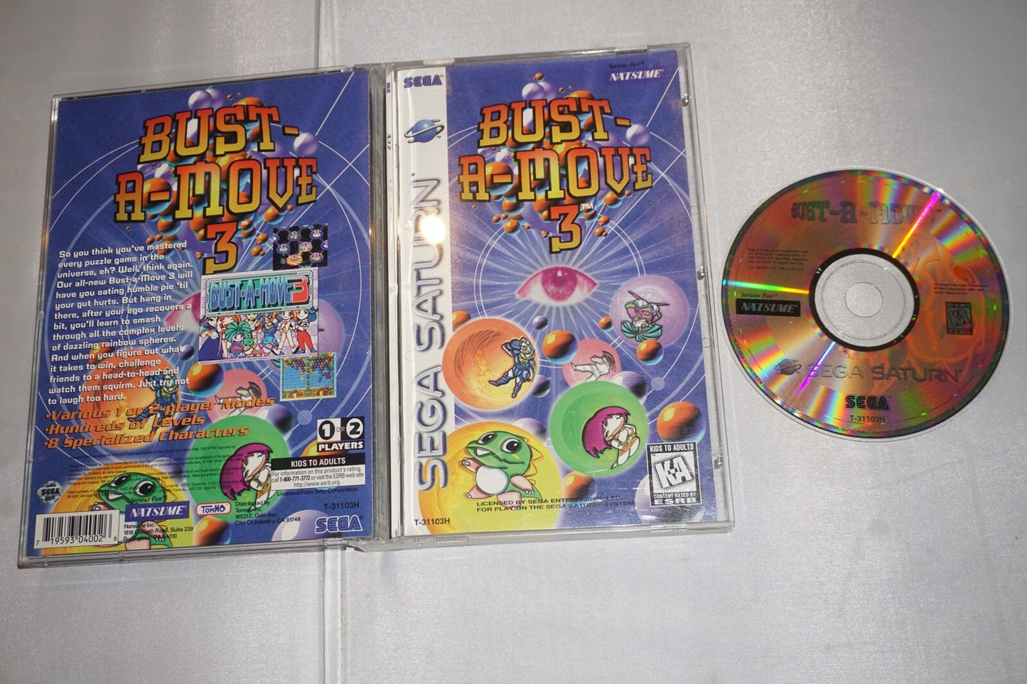 Bust A Move 3 (Sega Saturn) Complete w/ Reg Card