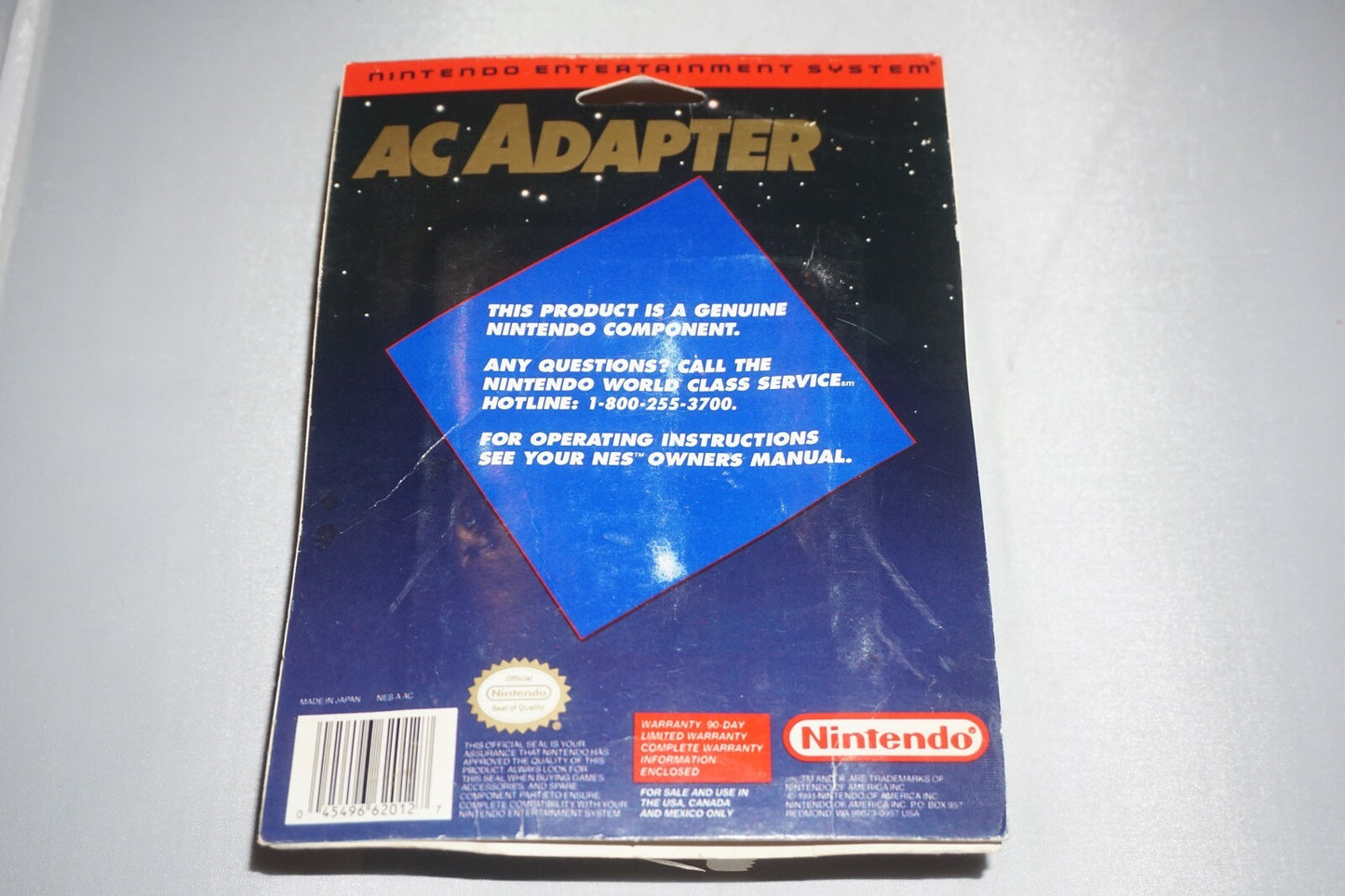 Ac Adapter (Nintendo NES) NEW Sealed OEM Official