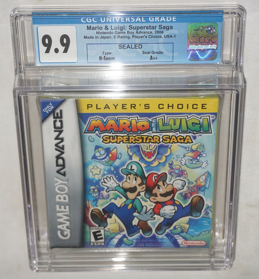 Mario & Luigi Superstar Saga (Nintendo Game Boy Advance GBA) CGC 9.9 A++ NEW
