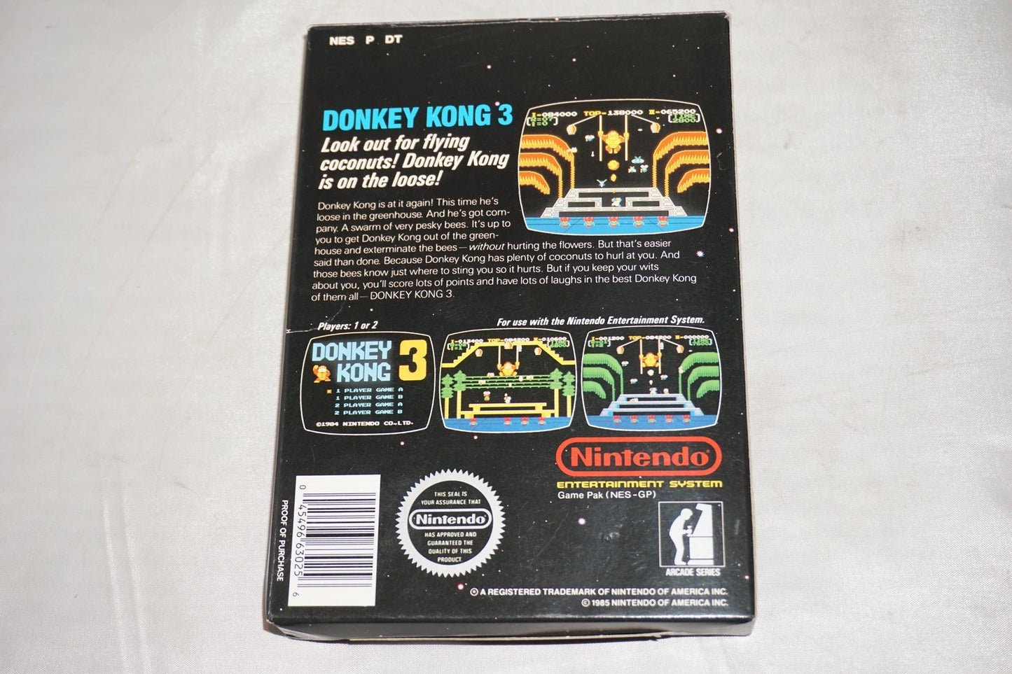 Donkey Kong 3 (Nintendo NES) Complete in Box CIB