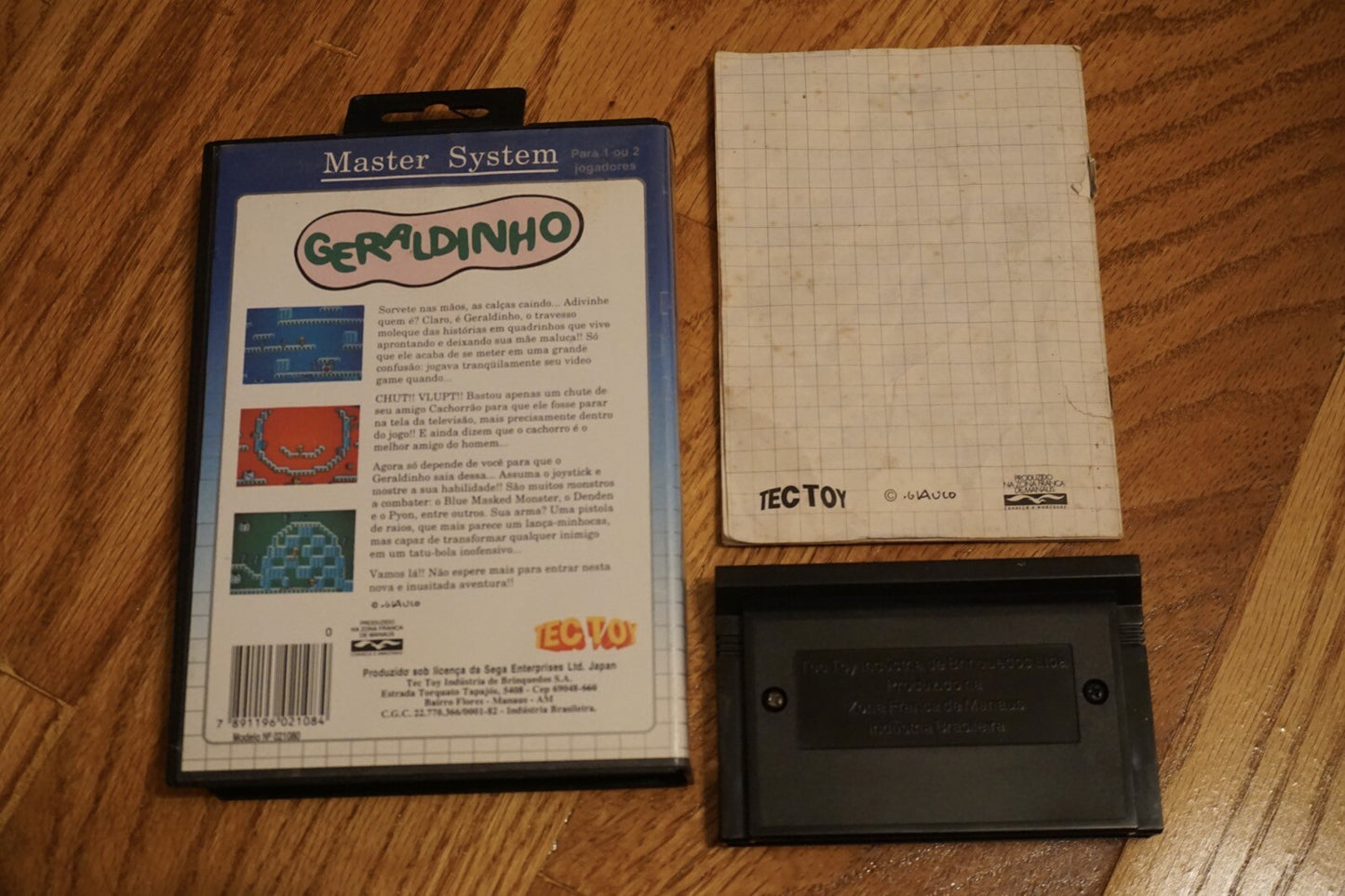 Geraldinho (Sega Master System SMS) Complete TEC TOY Teddy Boy Blues