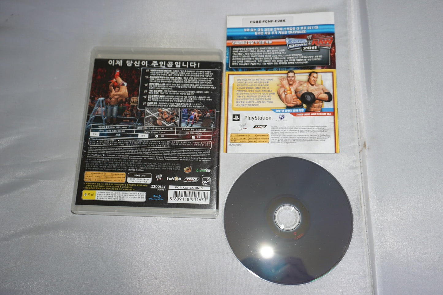 WWE Smackdown vs Raw 2011 (Playstation 3 ps3) Complete KOREAN Import