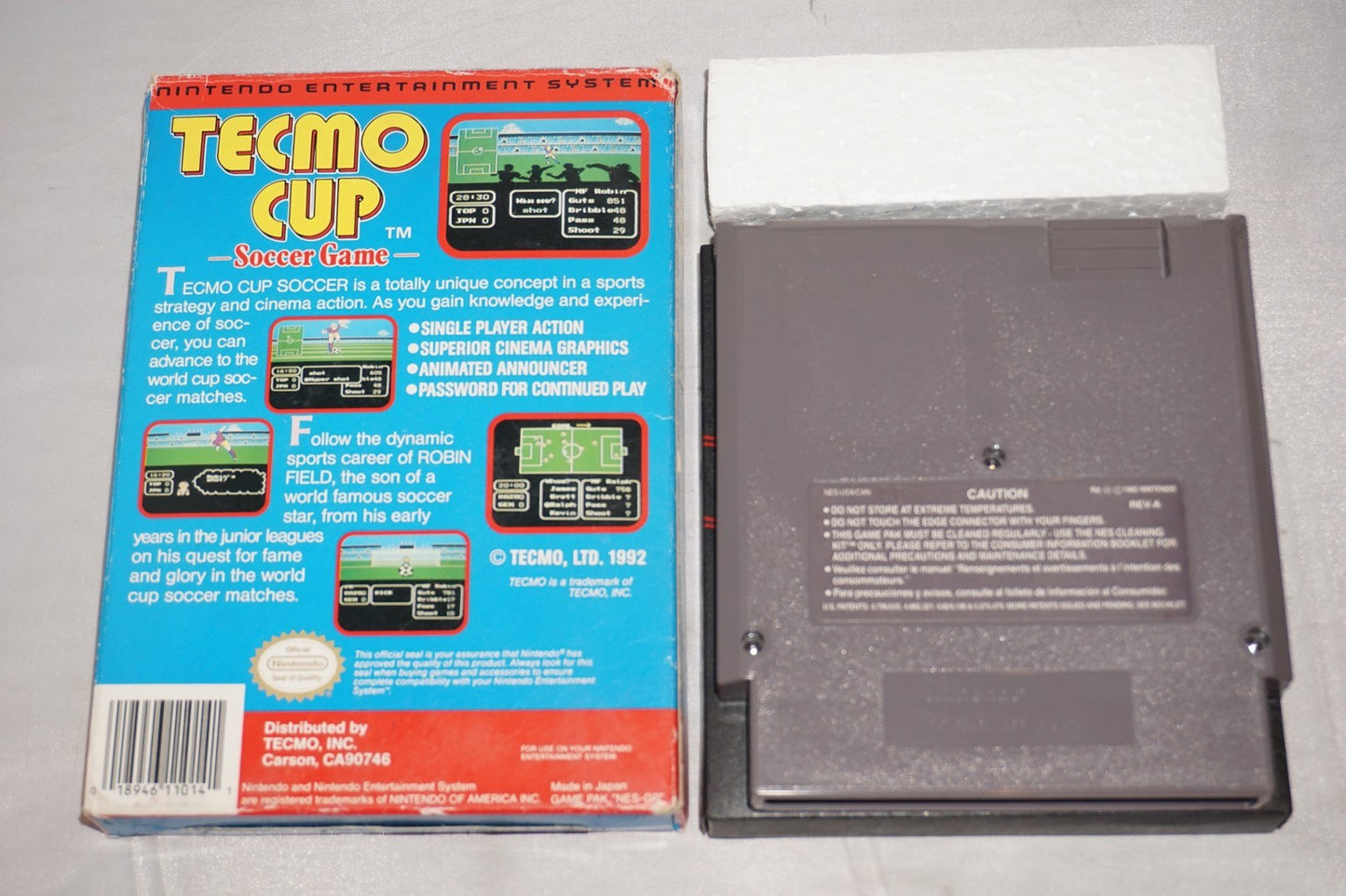 Tecmo Cup (Nintendo NES) with Box No Manual
