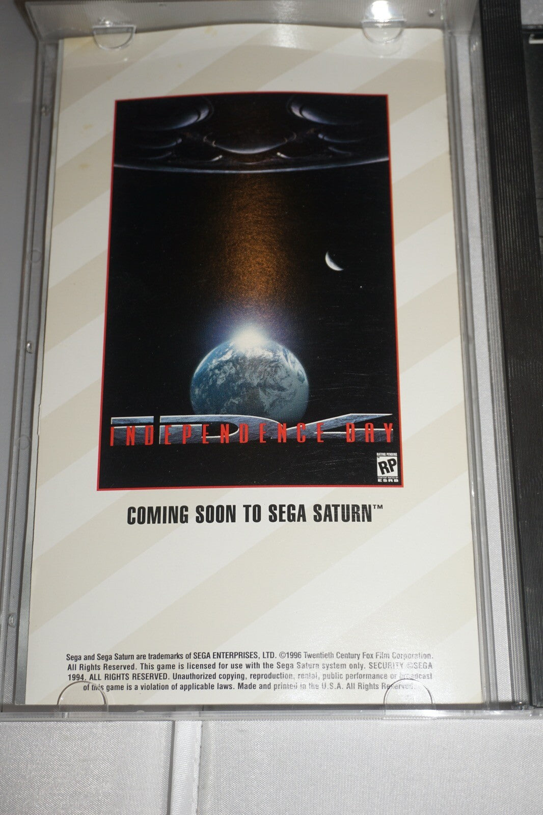 Die Hard Trilogy (Sega Saturn) Complete w/ Reg Card