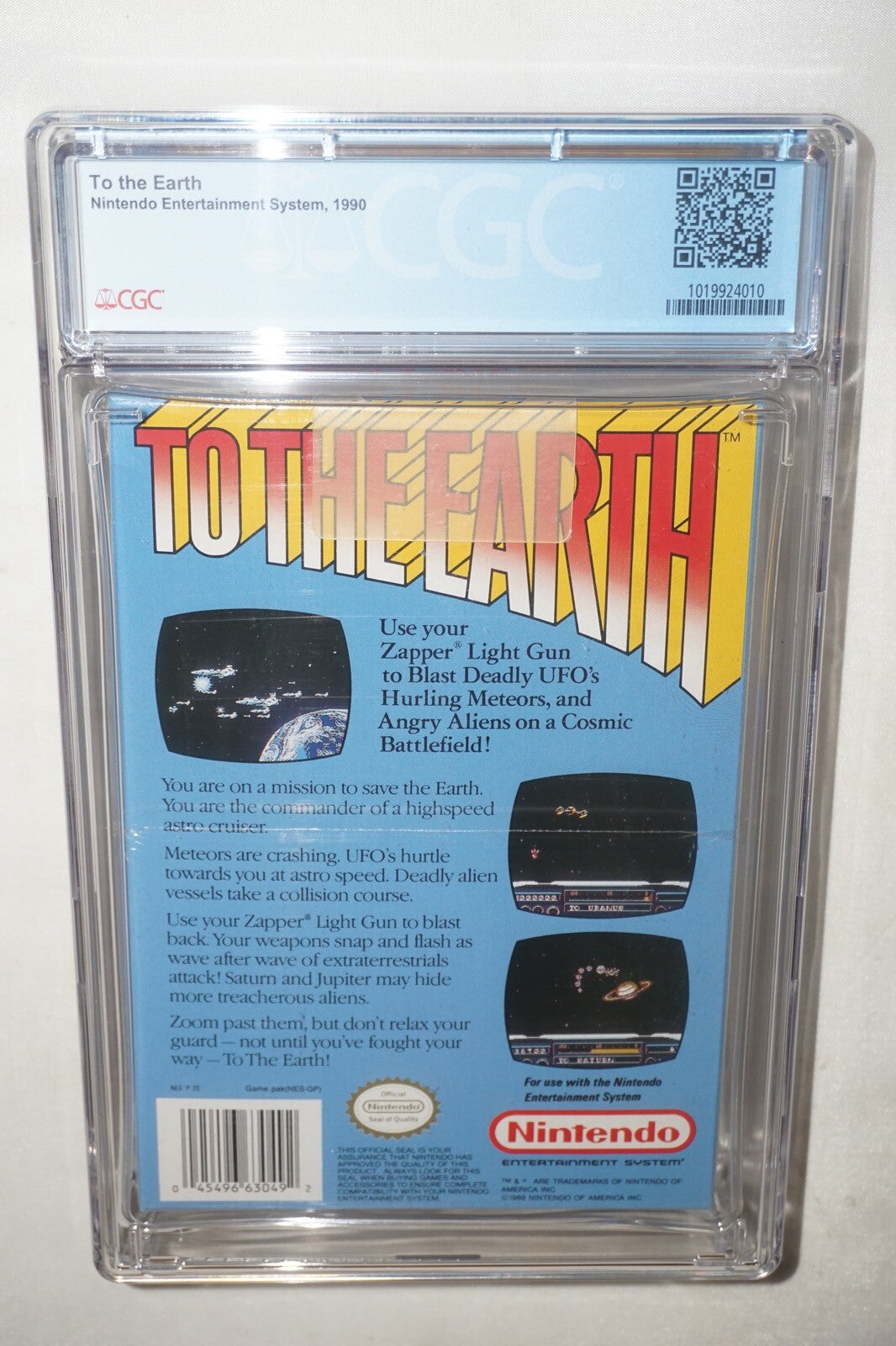 To the Earth (Nintendo NES) CGC 9.8 A+ NEW Sealed