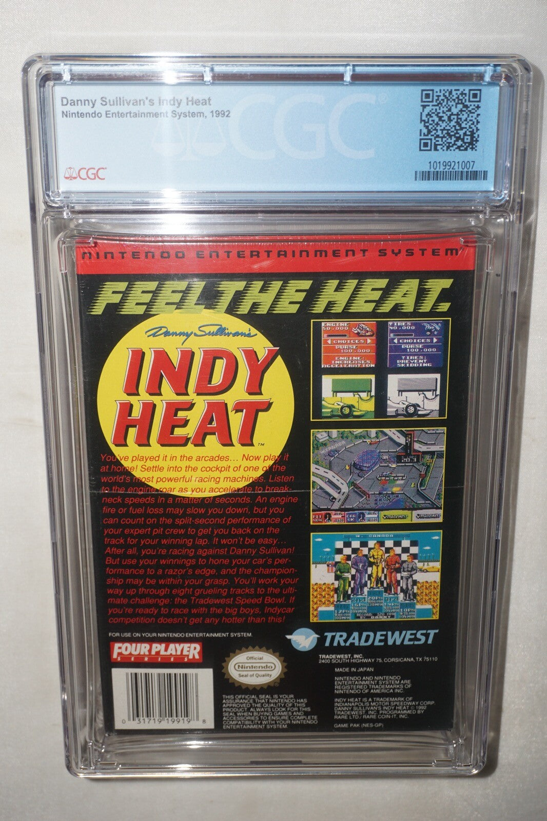 Danny Sullivan’s Indy Heat (Nintendo NES) CGC 9.2 A NEW Sealed