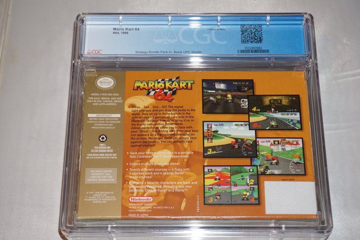 Mario Kart PC (Nintendo 64 N64) CGC 8.5 A+ NEW Sealed