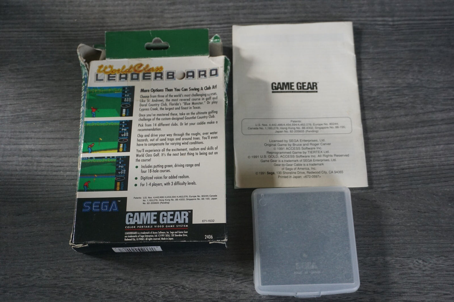 World Class Leaderboard Golf (Sega Game Gear) Complete in Box CIB