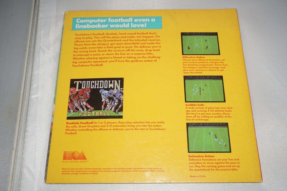 Football Touchdown (Atari 5.25" Floppy) with Box