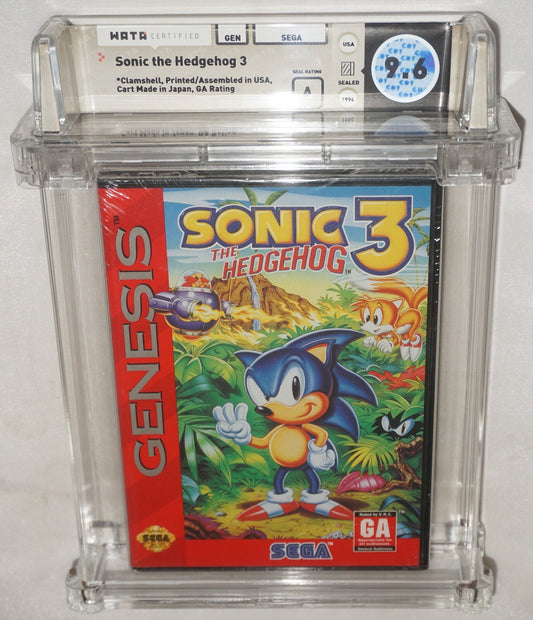 Sonic the Hedgehog 3 (Sega Genesis) NEW Sealed WATA 9.6 A First Print