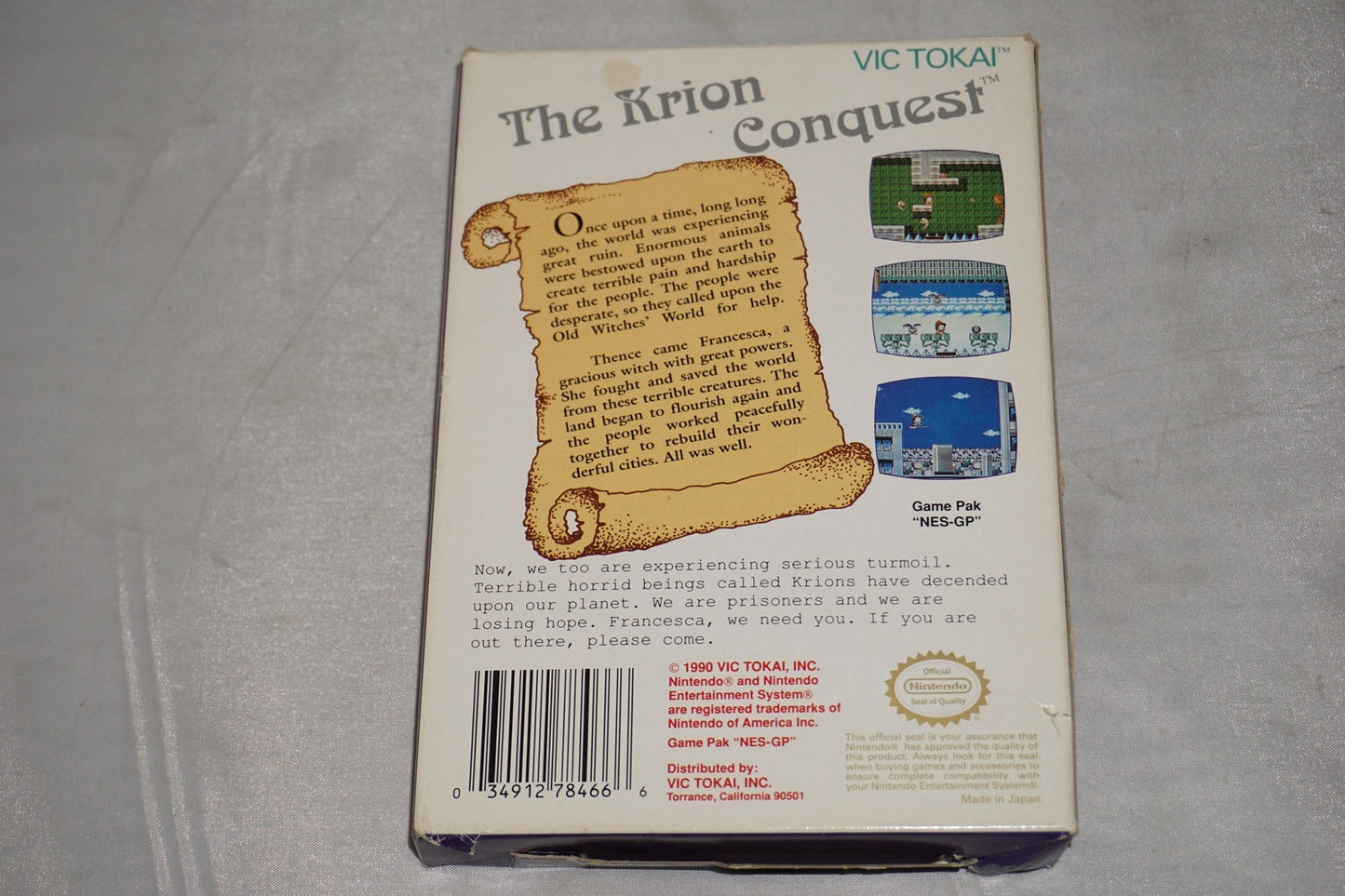 Krion Conquest (Nintendo NES) Complete in Box CIB