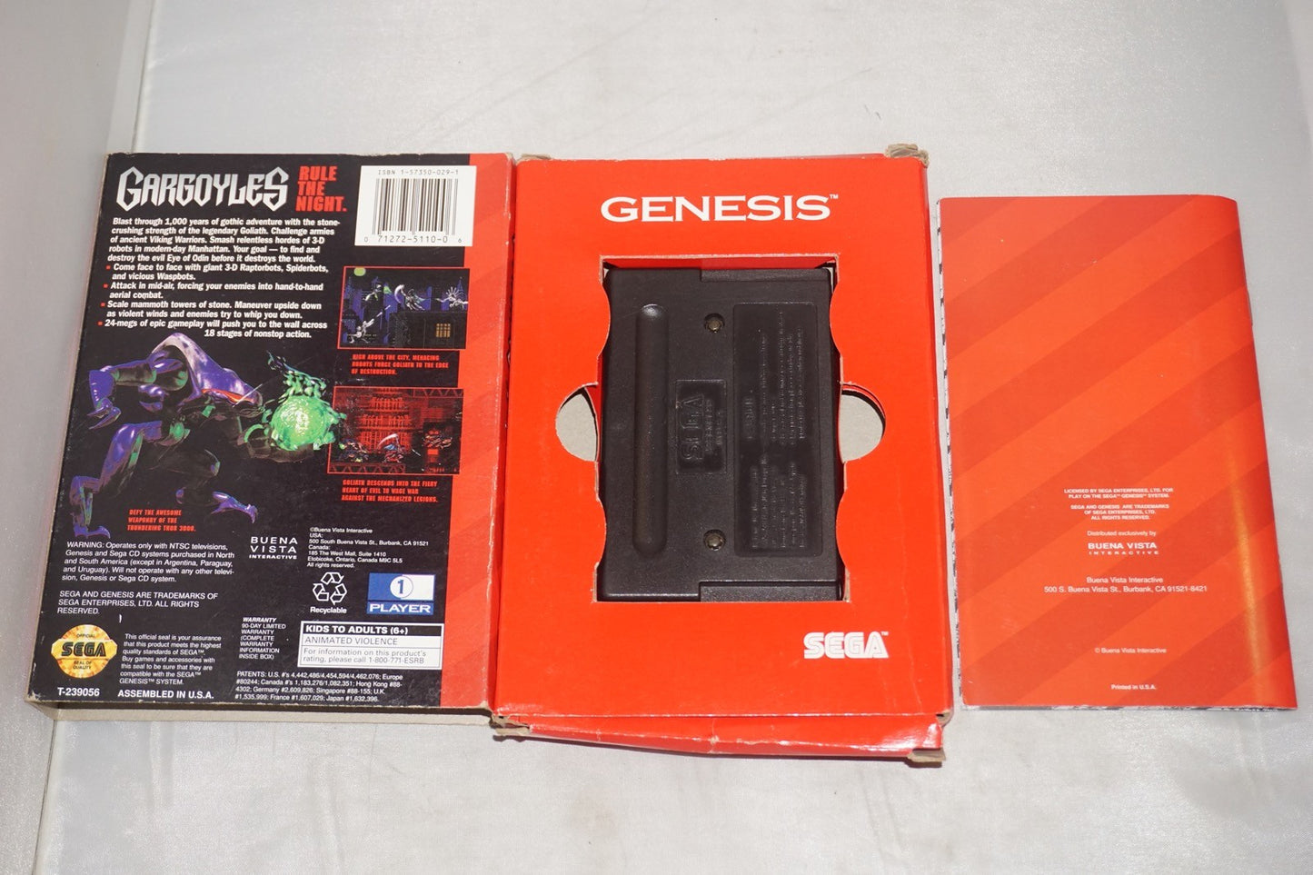 Gargoyles (Sega Genesis) Complete in Box CIB