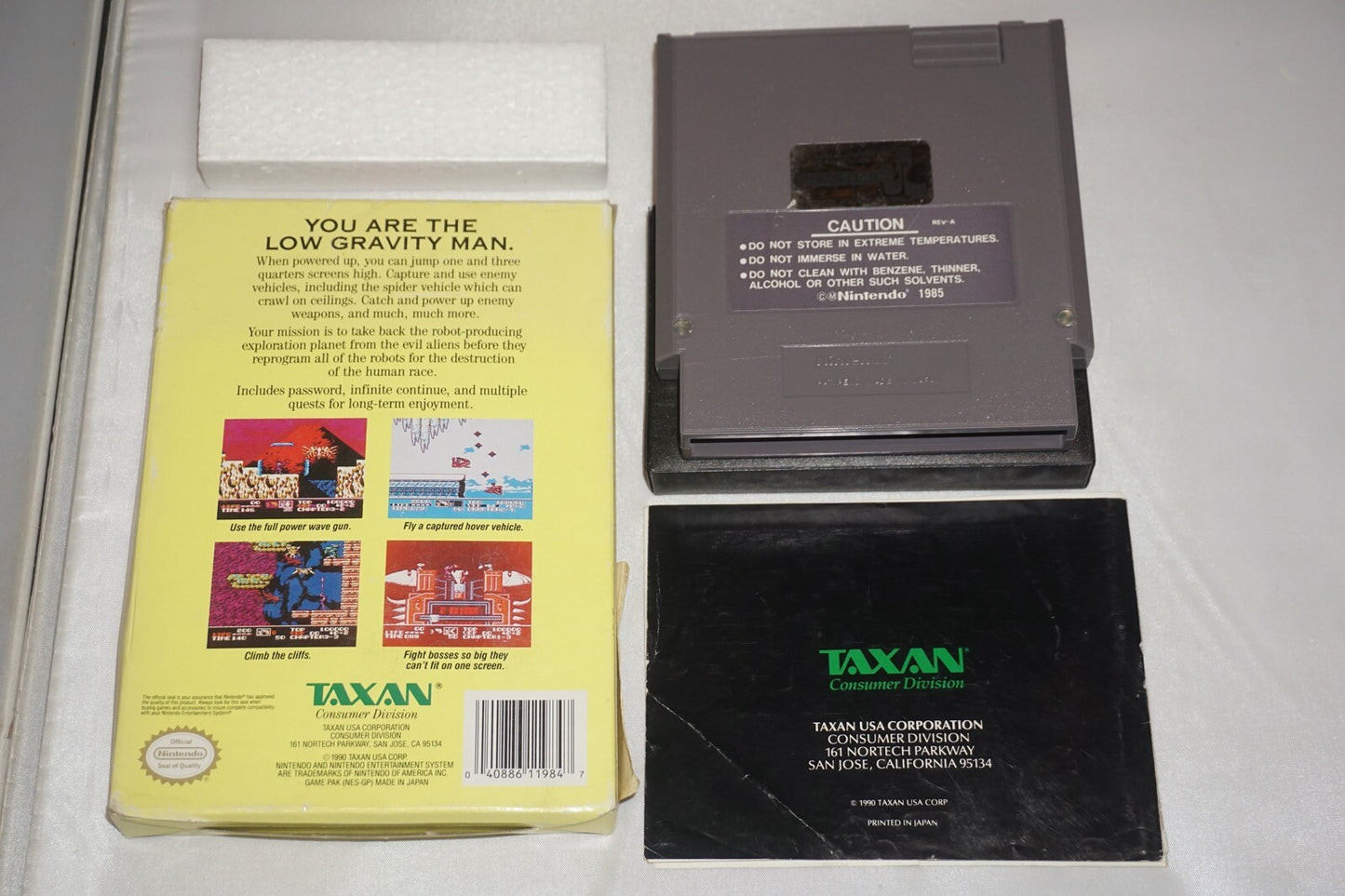 Low G Man (Nintendo NES) Complete in Box CIB
