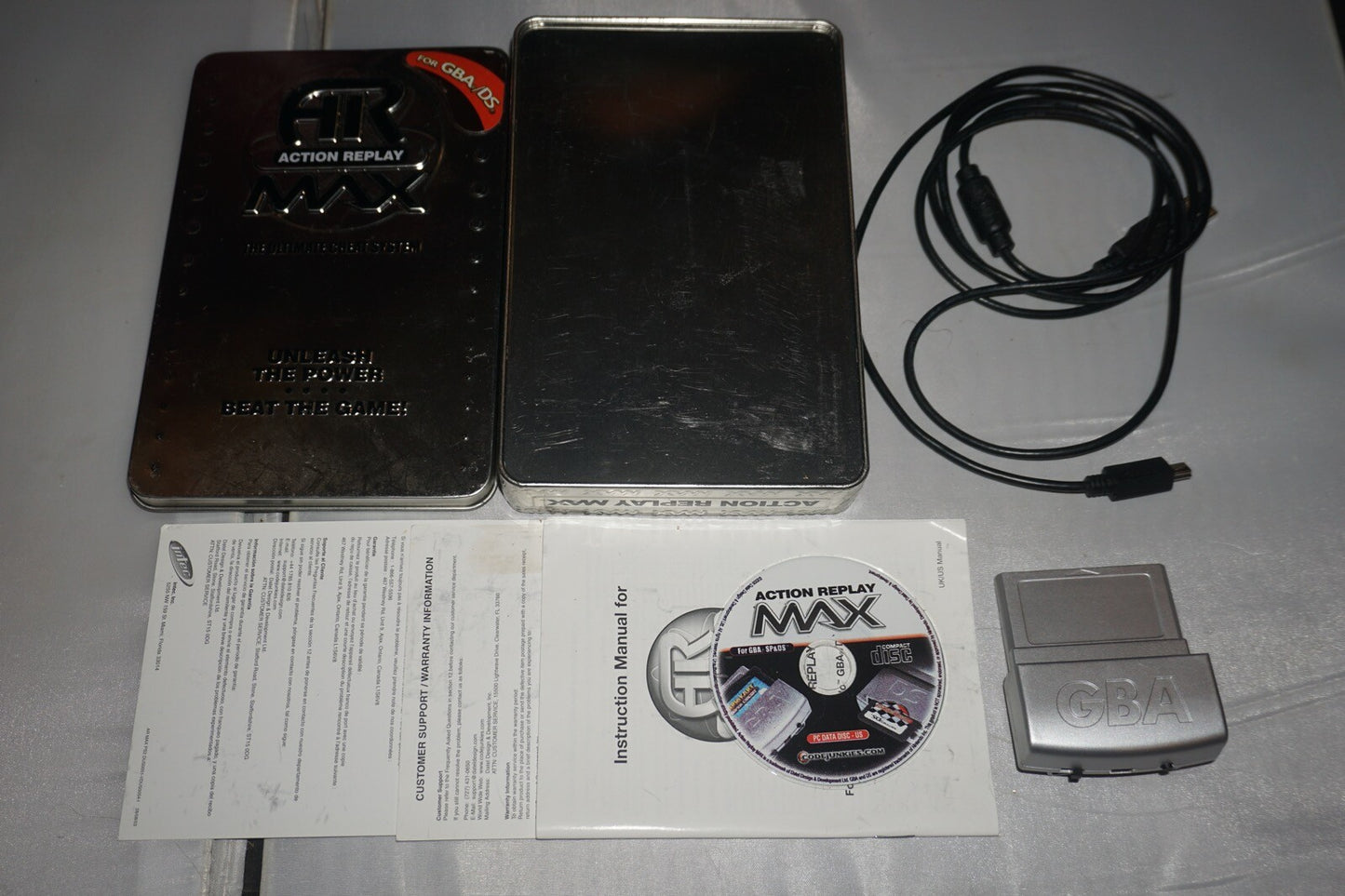 Action Replay Max (Nintendo Gameboy Advance DS GBA) Complete w/ Cable Tested #2