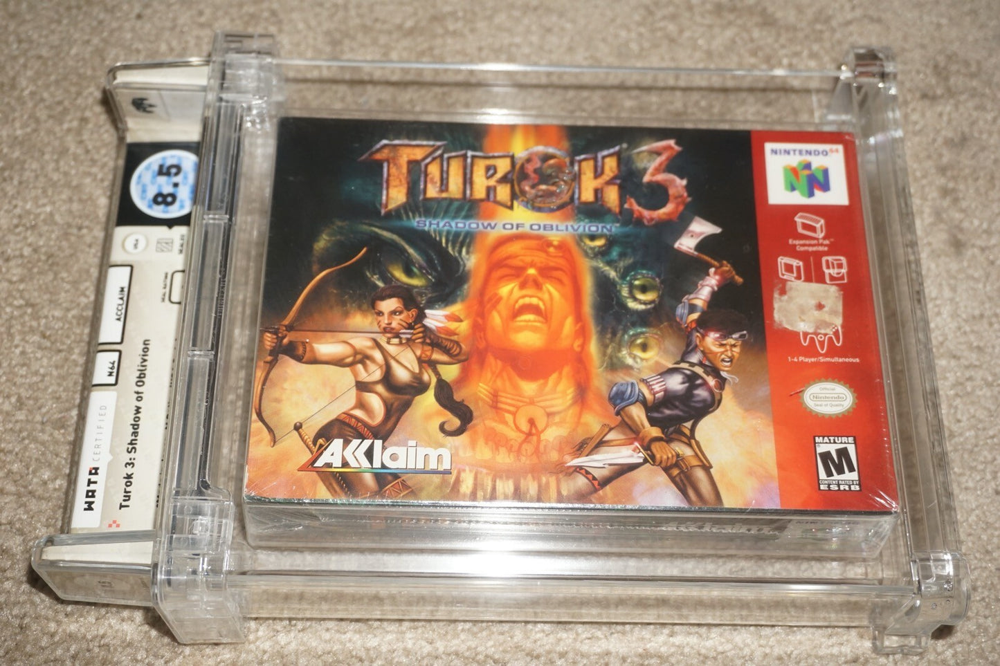 Turok 3 Shadow Of Oblivion (Nintendo 64 N64) WATA 8.5 A NEW Factory Sealed