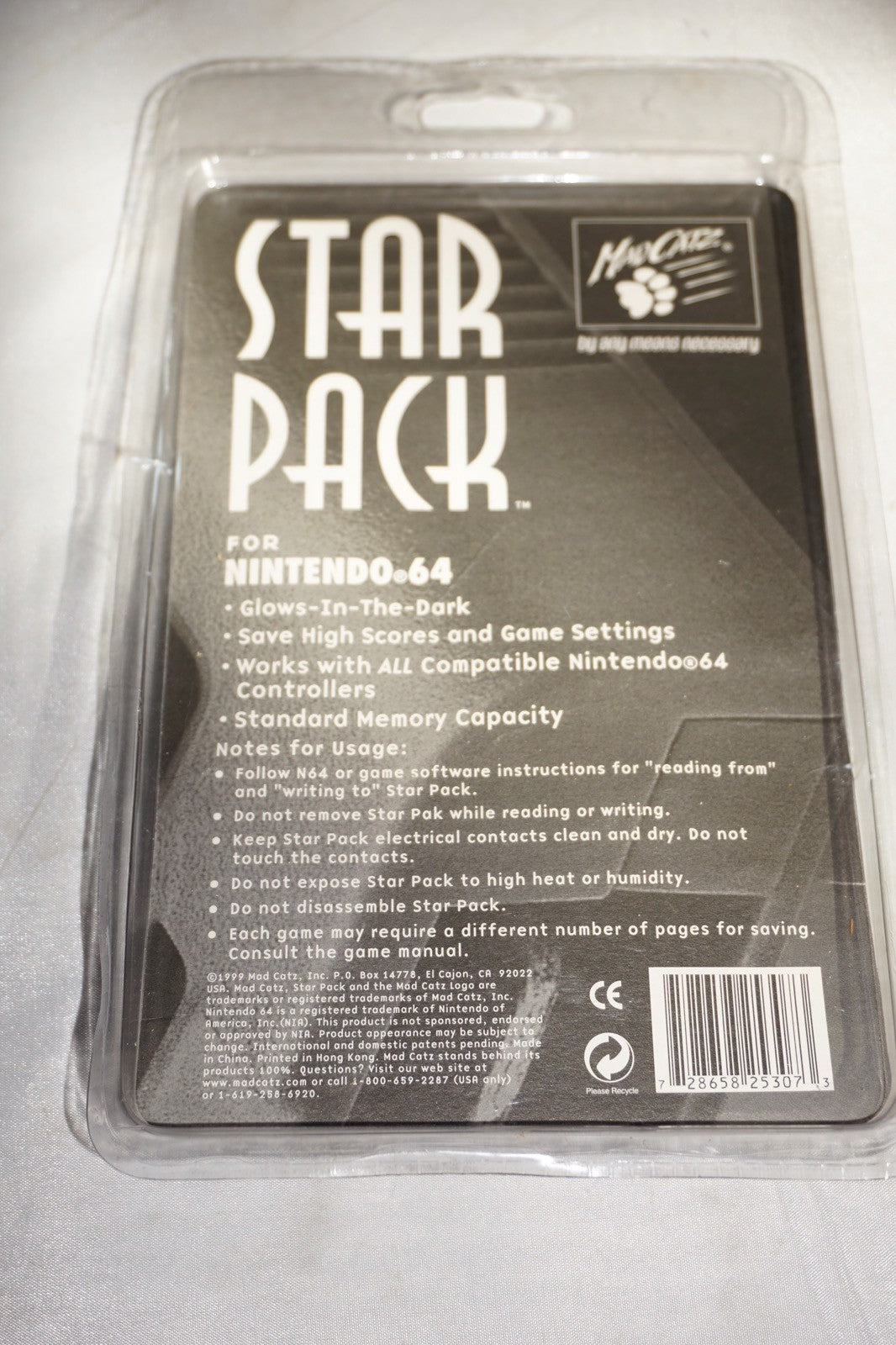 Mad Catz Star Pack (Nintendo 64 n64) NEW Sealed Memory Card Controller