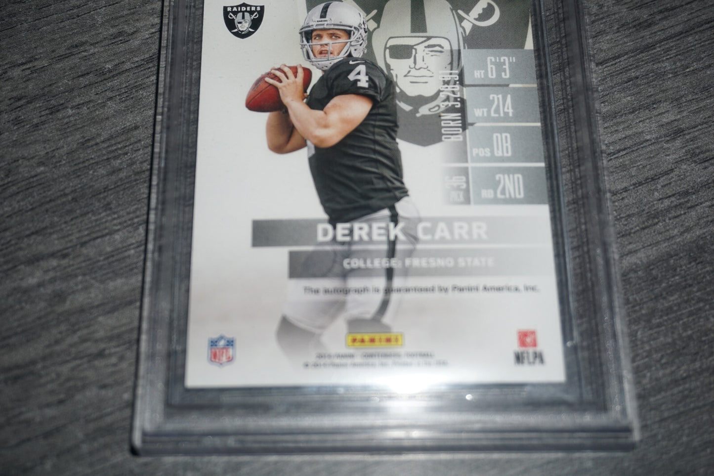 2014 Panini Contenders Derek Carr Playoff Ticket 214A BGS 9.5 10 Autograph
