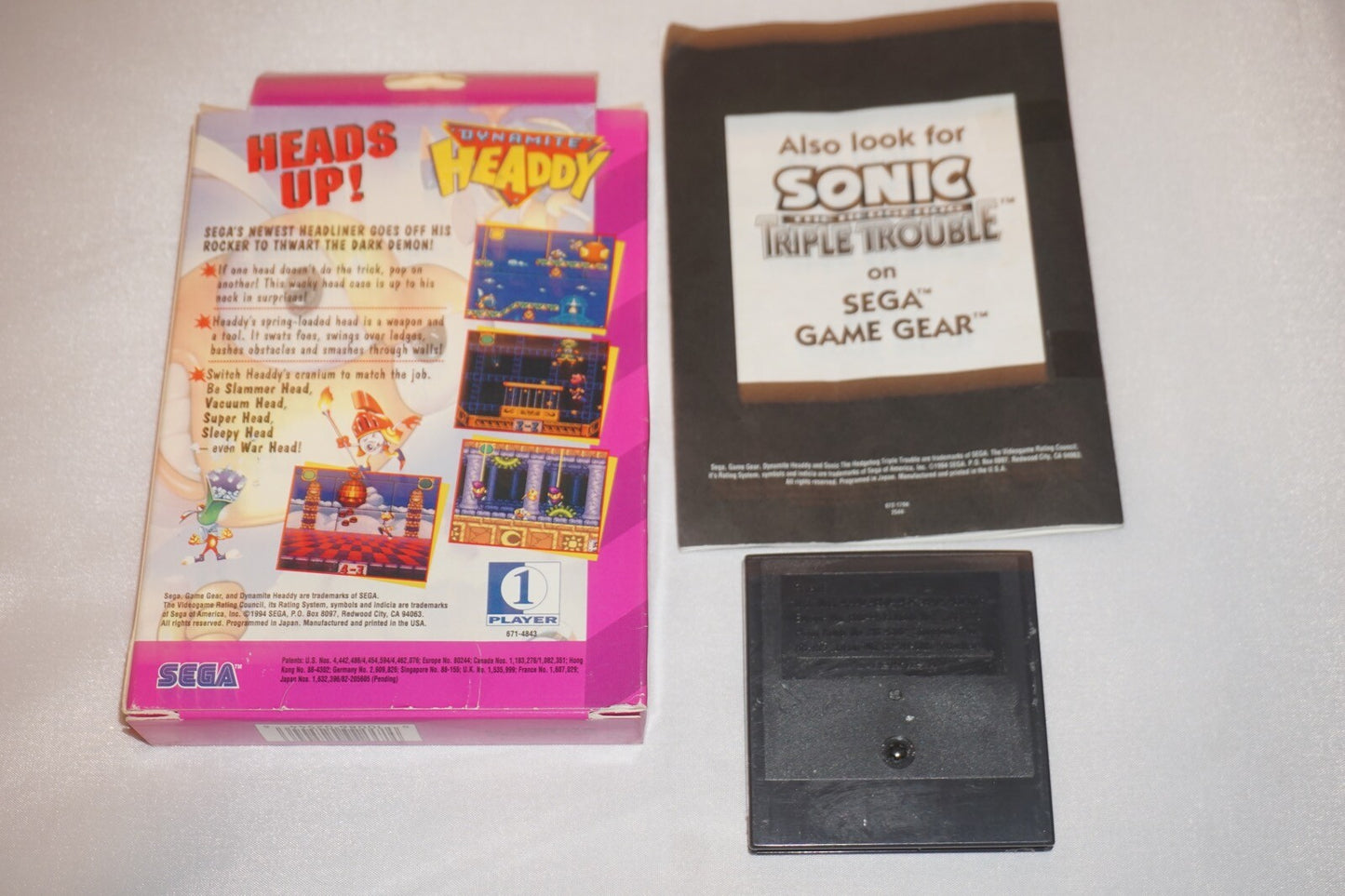 Dynamite Headdy (Sega Game Gear) Complete in Box
